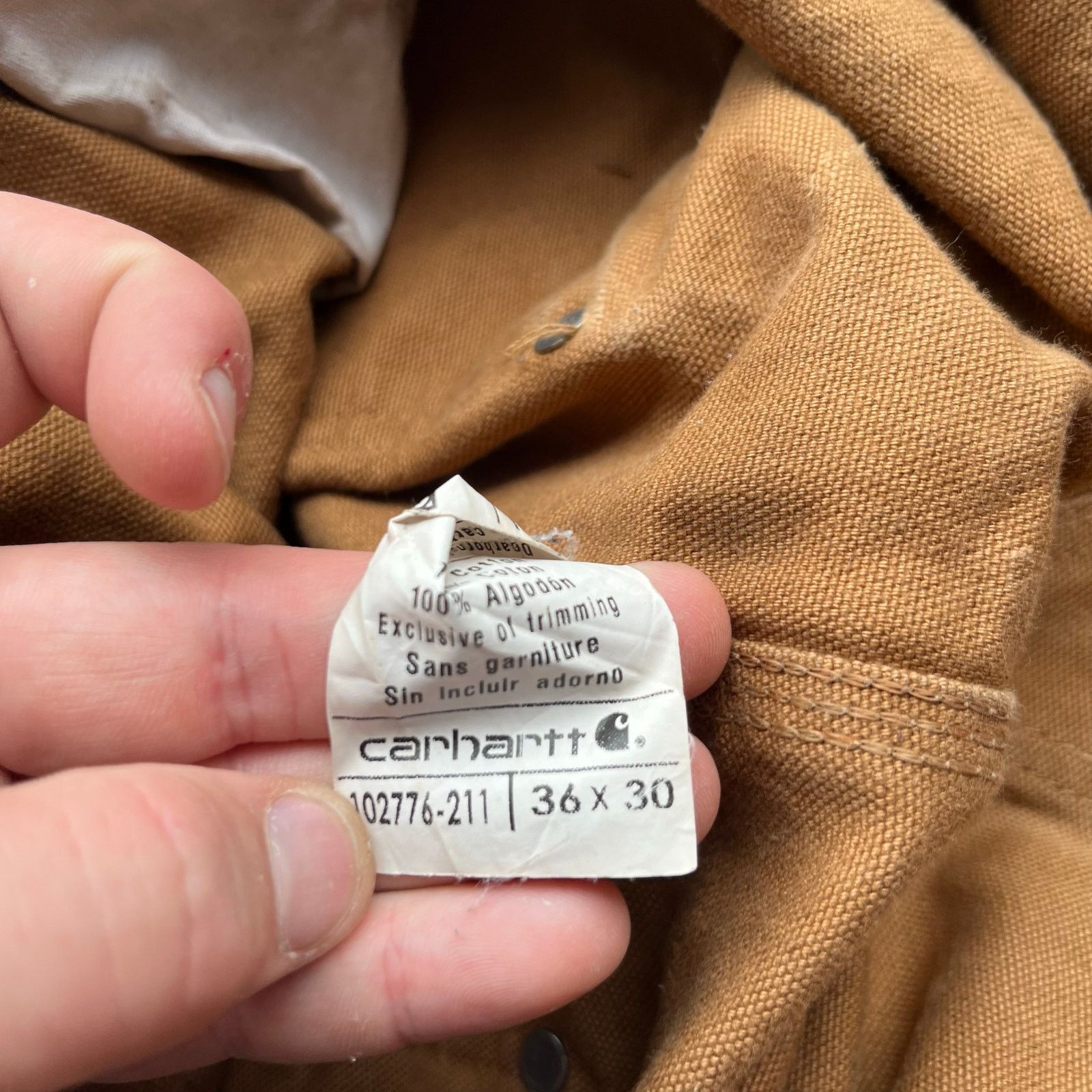Vintage VINTAGE CARHARTT OVERALL BIBS TAN 36X30 CARPENTER Size US 36 / EU 52 - 4 Thumbnail
