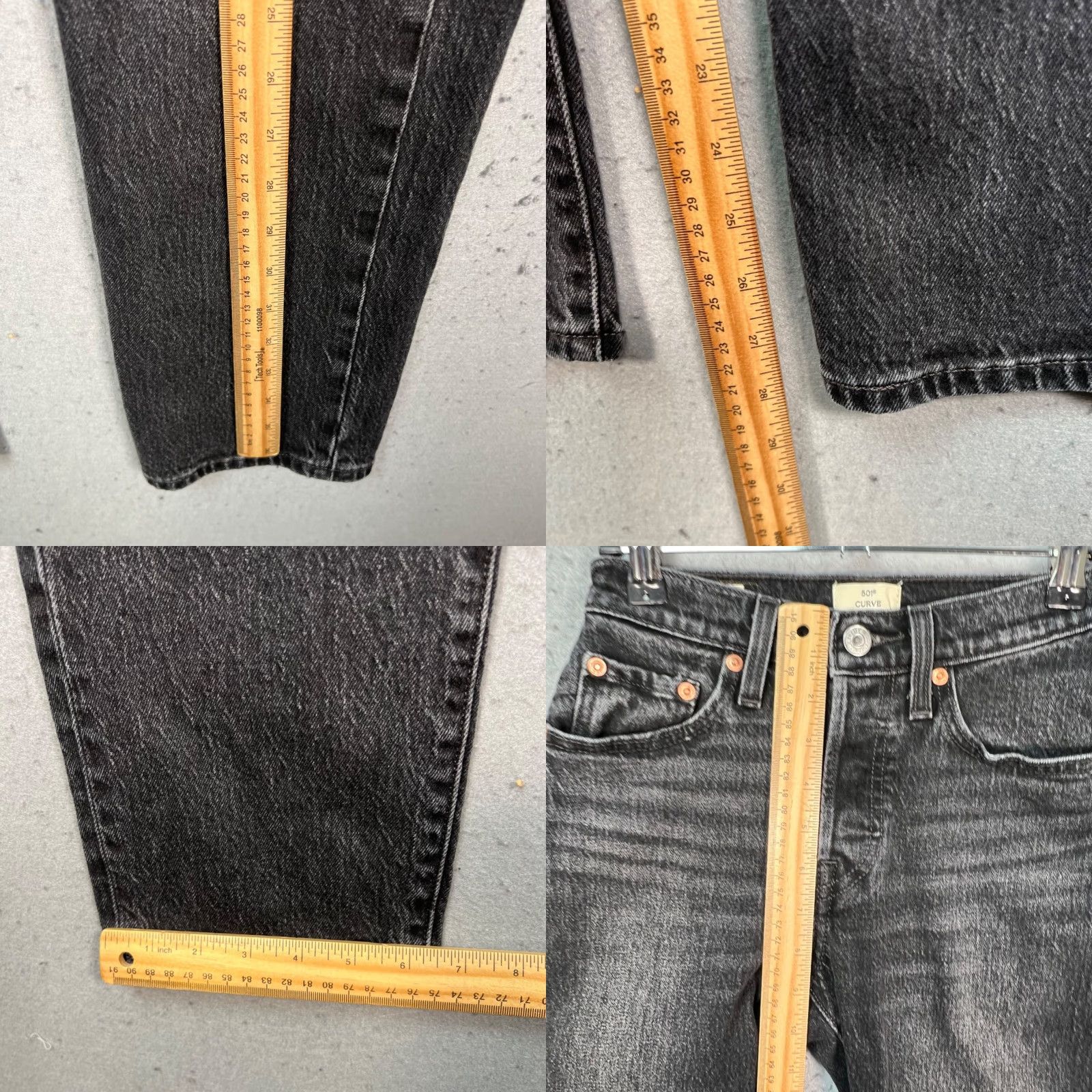 Levi's Levi's 501 Jeans Womens 24x30 Black Denim High-Waisted Straight Leg Vintage No 90s (Adult) Womens Jeans Size 42" / US 20 - 8 Thumbnail