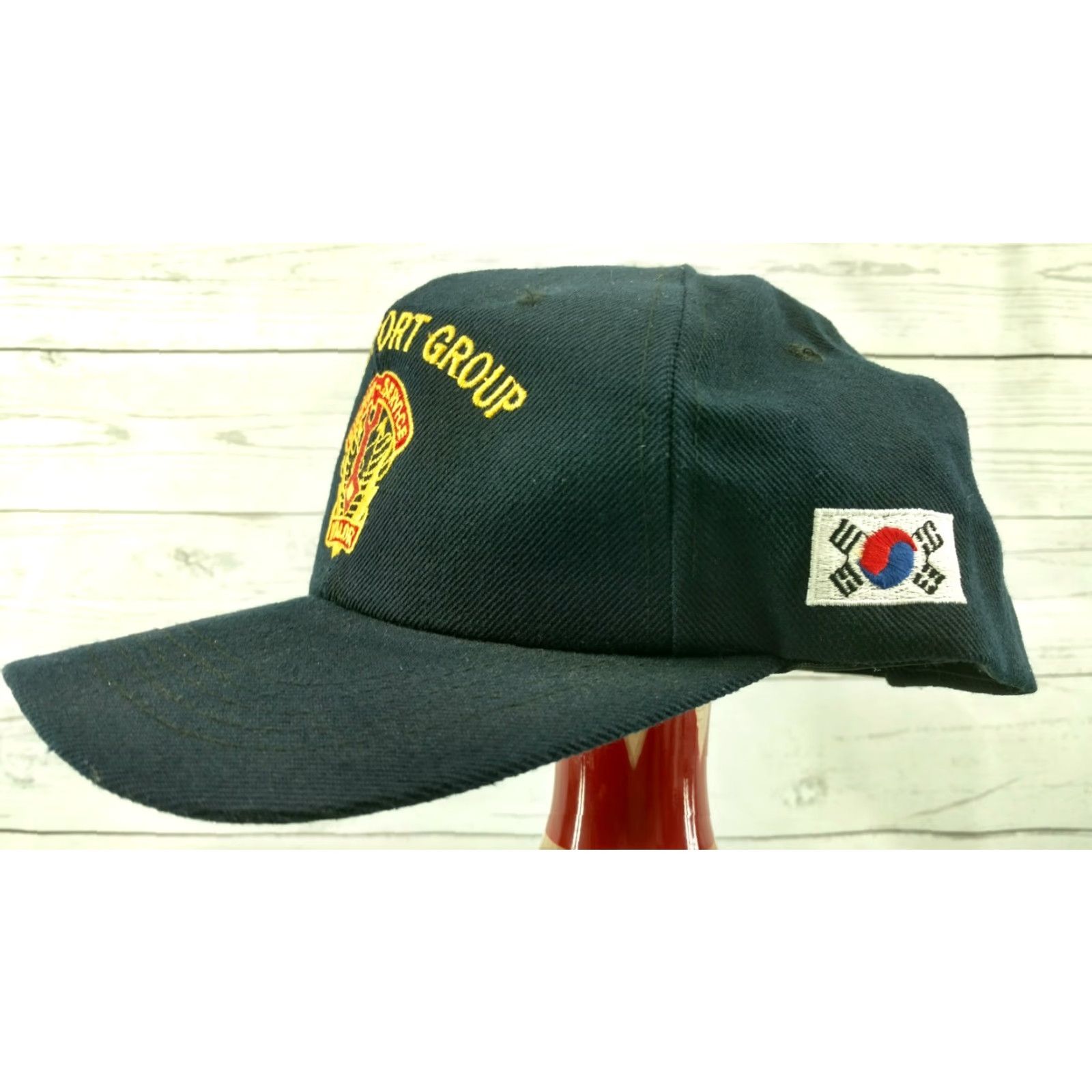 Vintage VINTAGE United States Military 34TH Support Group Hat Dark Blue Hat Navy Blue Adjustable Snapback Men Size ONE SIZE - 3 Thumbnail