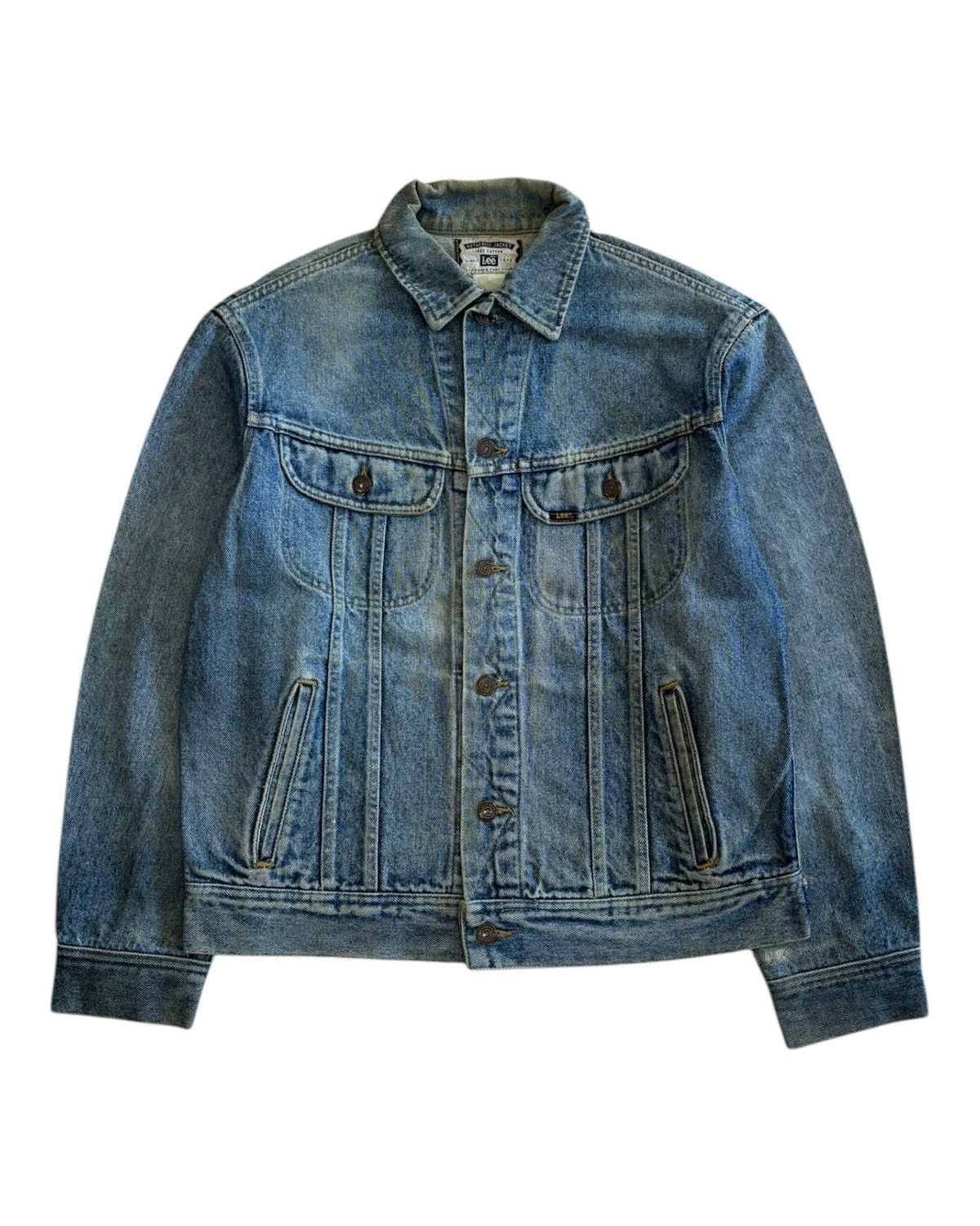 Lee RARE🔥VINTAGE 80s LEE ACID WASH DENIM TRUCKER JACKET Size US M / EU 48-50 / 2 - 10 Thumbnail