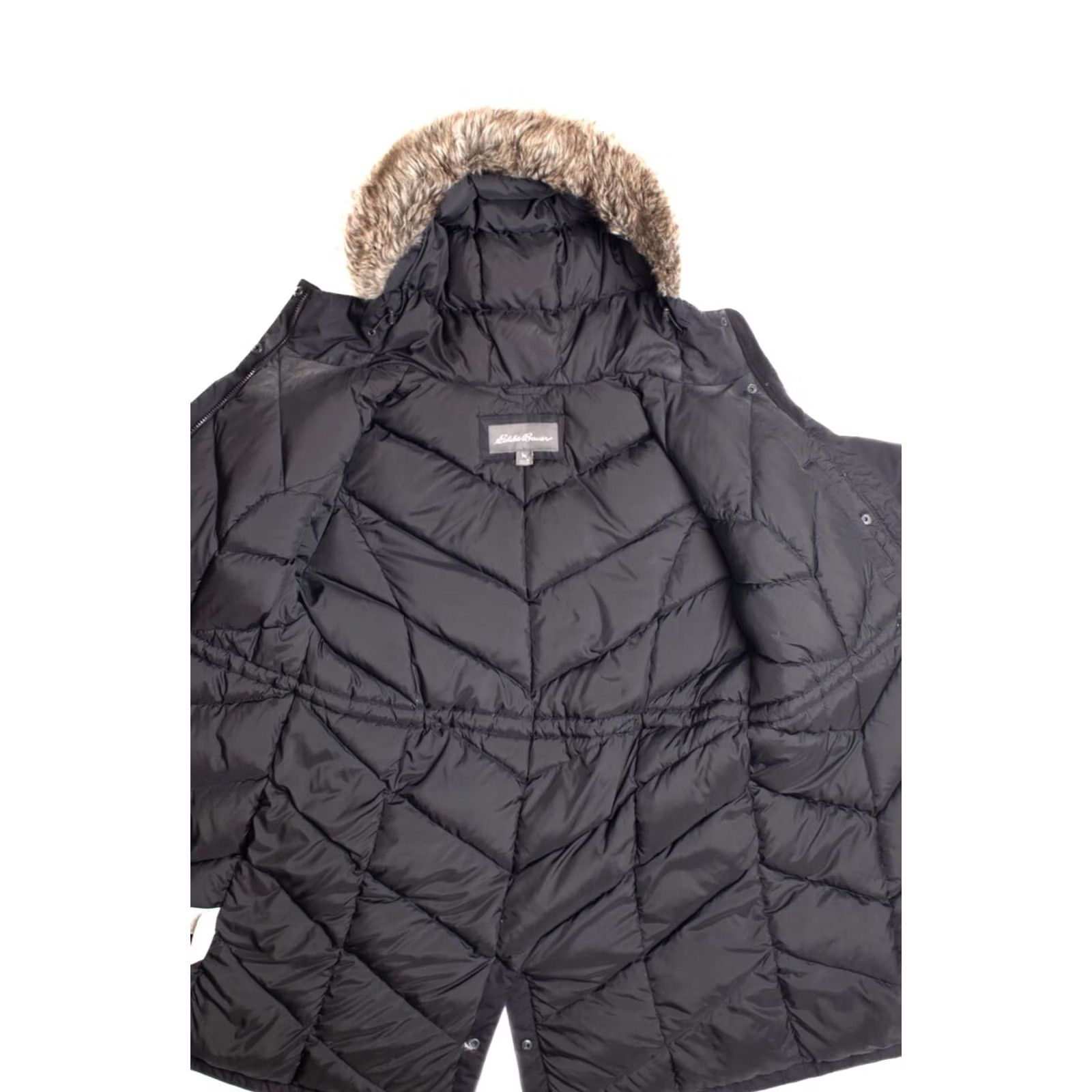 Vintage VINTAGE Eddie Bauer X-Large Black Winter Coat Faux Fur Hooded Parka Size US XL / EU 56 / 4 - 3 Thumbnail