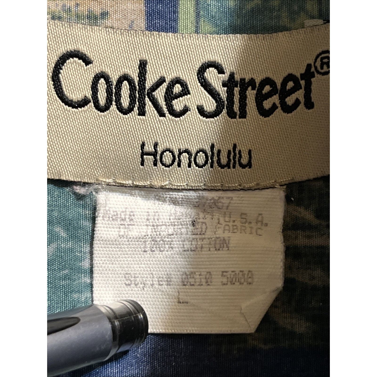 Other Cooke Street Honolulu VTG Mens L Green Cotton Hawaiian Shirt Size US L / EU 52-54 / 3 - 3 Thumbnail