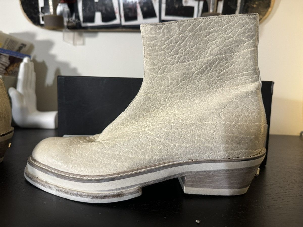 424 424 White Zip Shine Calf Cuban Boots Size US 7.5 / EU 40-41 - 10 Thumbnail