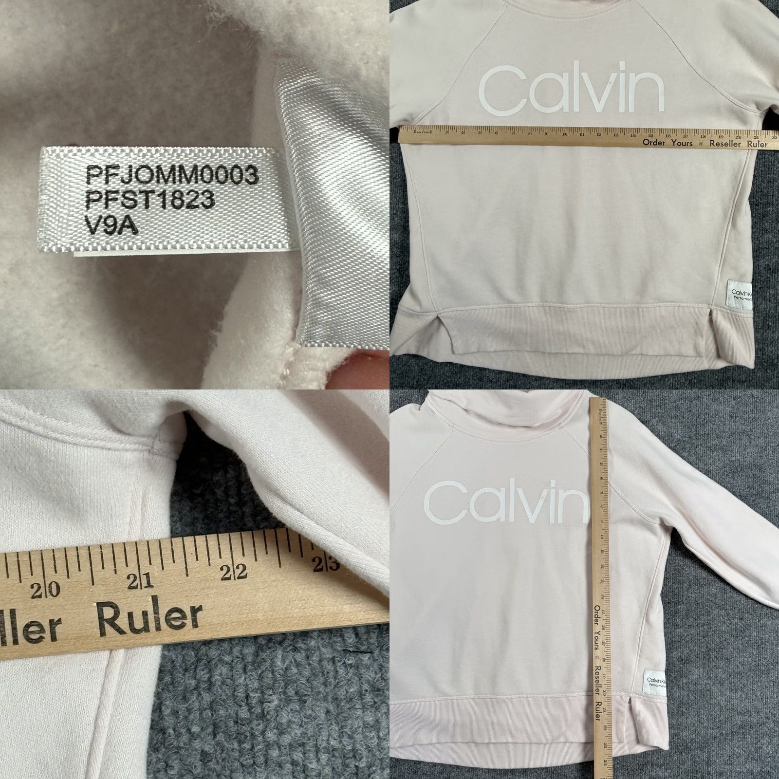 Calvin Klein Calvin Klein Performance Pullover Womens Small Pink Funnel Neck Sweatshirt Logo Size S / US 4 / IT 40 - 8 Thumbnail