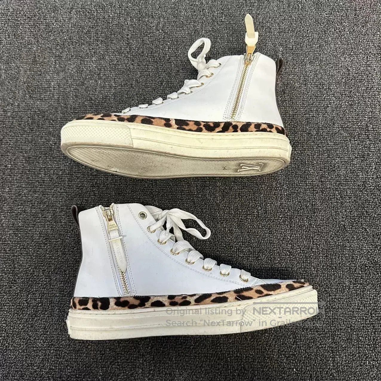 Louis Vuitton Louis Vuitton White Leopard Print Sneakers. Size US 5.5 / IT 35.5 - 6 Thumbnail