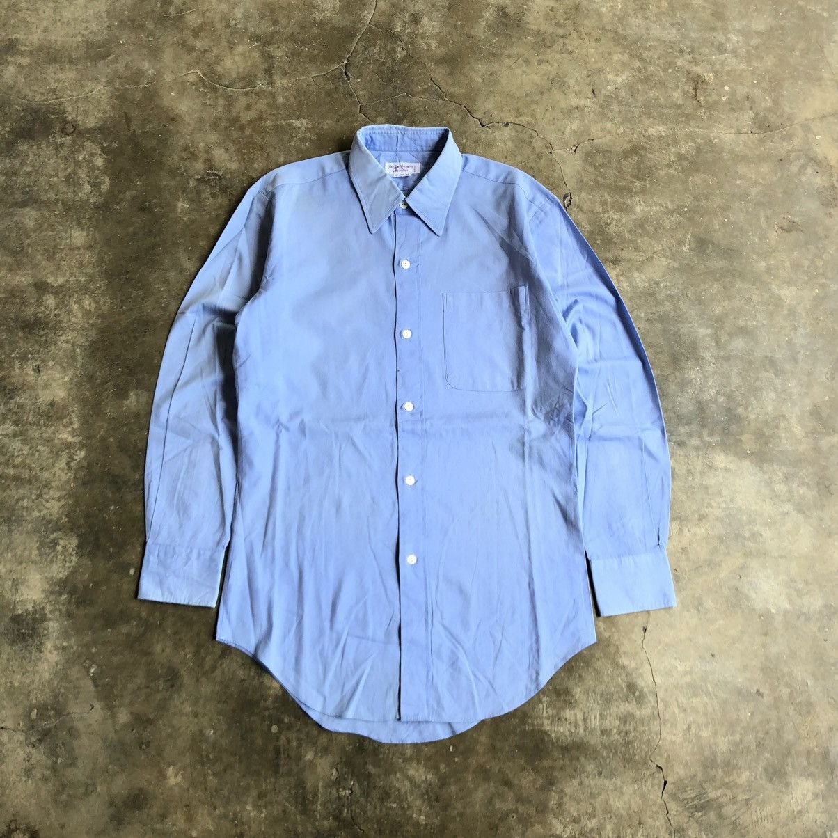 Yves Saint Laurent 1990s Yves Saint Laurent Chemises Paris Basic Shirt Blue Size US S / EU 44-46 / 1 - 1 Thumbnail