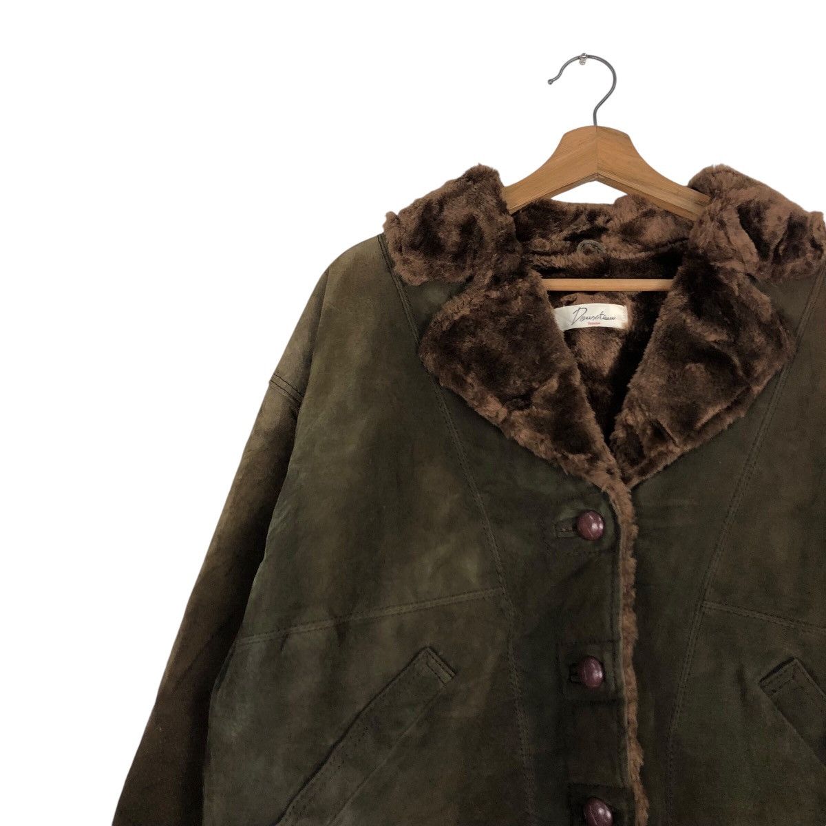 Designer 📌Doux tisow Femme Mink Fur Lining Cardigan Jacket Size US M / EU 48-50 / 2 - 8 Thumbnail