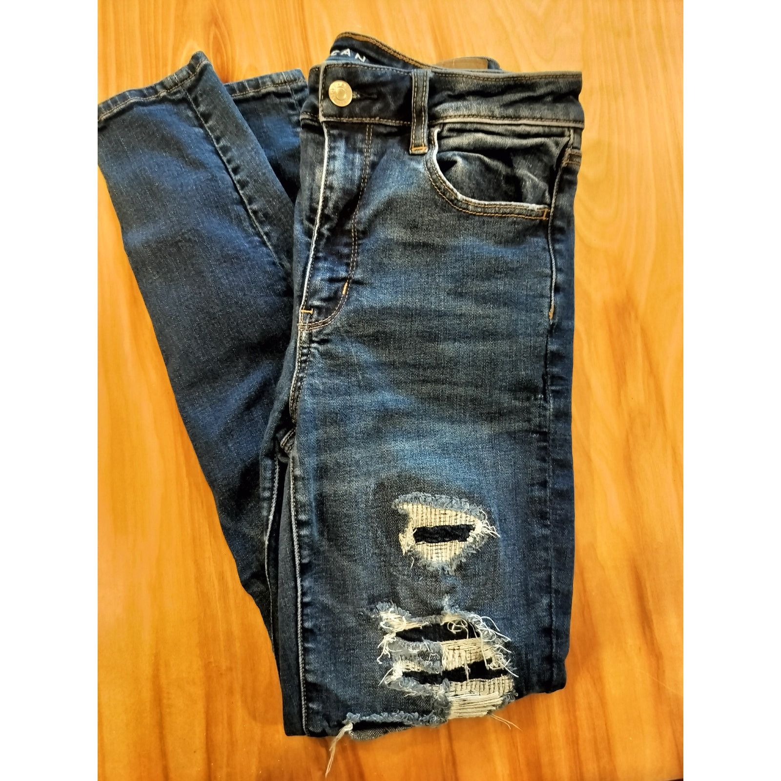 Other American Eagle Super Stretch Distressed Skinny Jeans 6R Size 28" / US 6 / IT 42 - 8 Thumbnail