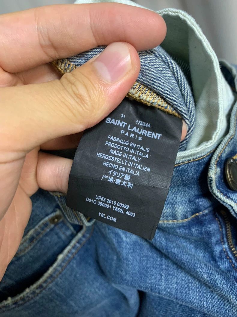 Saint Laurent Paris Saint Laurent Paris 2016FW indigo wash denim pants Size US 31 - 3 Thumbnail