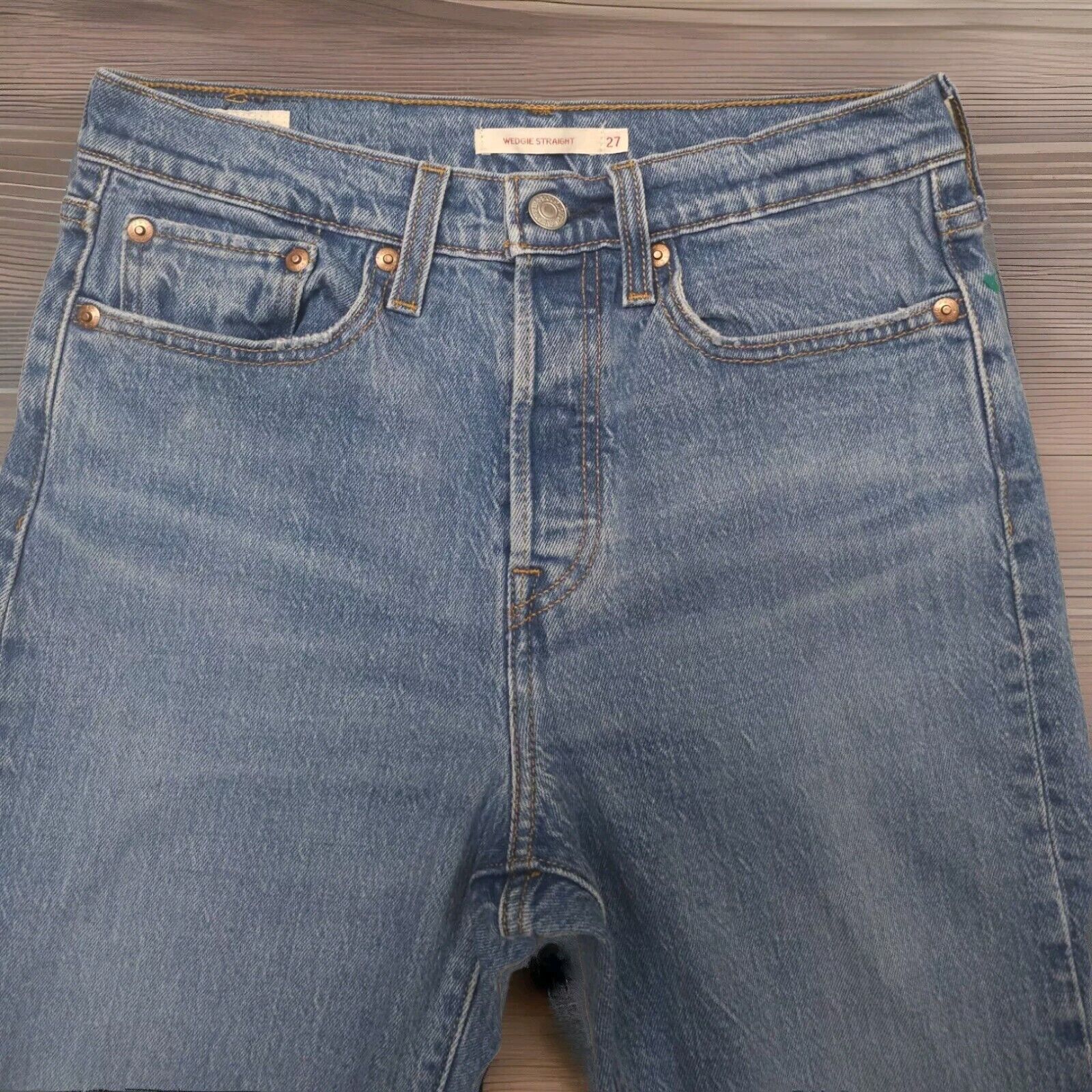 Levi's Levis Womens Light Blue Straight High Denim Wedgie Premium Size 27" / US 4 / IT 40 - 5 Thumbnail