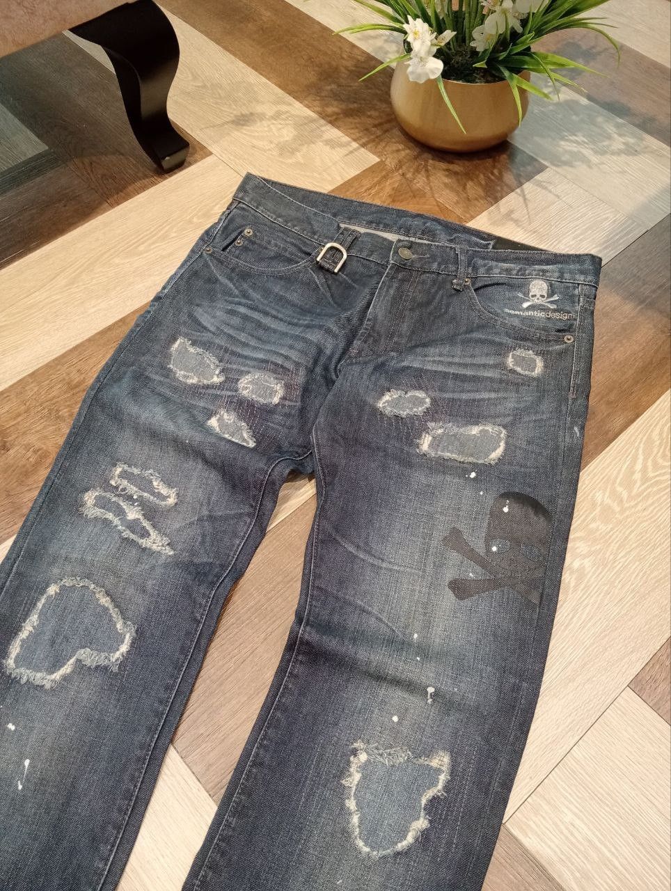 semanticdesign SEMANTIC DESIGN x ROEN SKULLS DISTRESSED DENIM Size US 35 - 4 Thumbnail