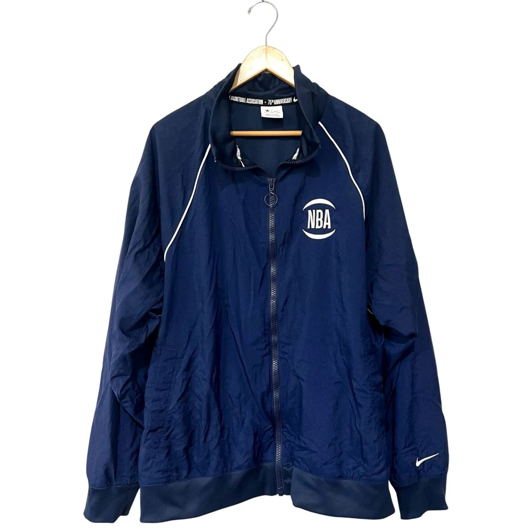 Nike Nike 75th Anniversary NBA Jacket Windbreaker XL/2XL Blue Unisex Adults Long Sleeve Zip Pockets Nylon Size US XXL / EU 58 / 5 - 2 Thumbnail