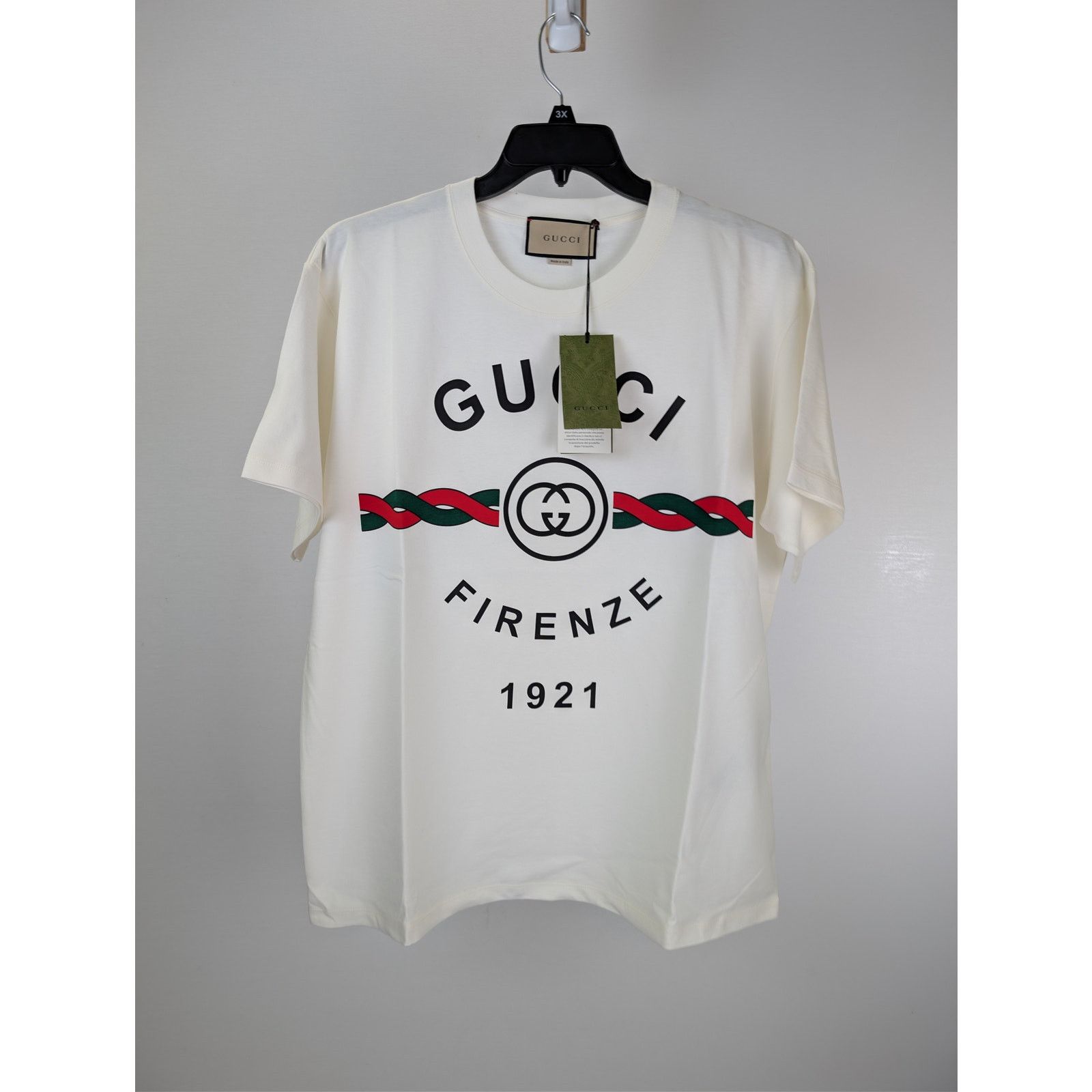 Gucci o1rshd1 Firenze 1921 cotton T-shirt in White Size US M / EU 48-50 / 2 - 1 Thumbnail
