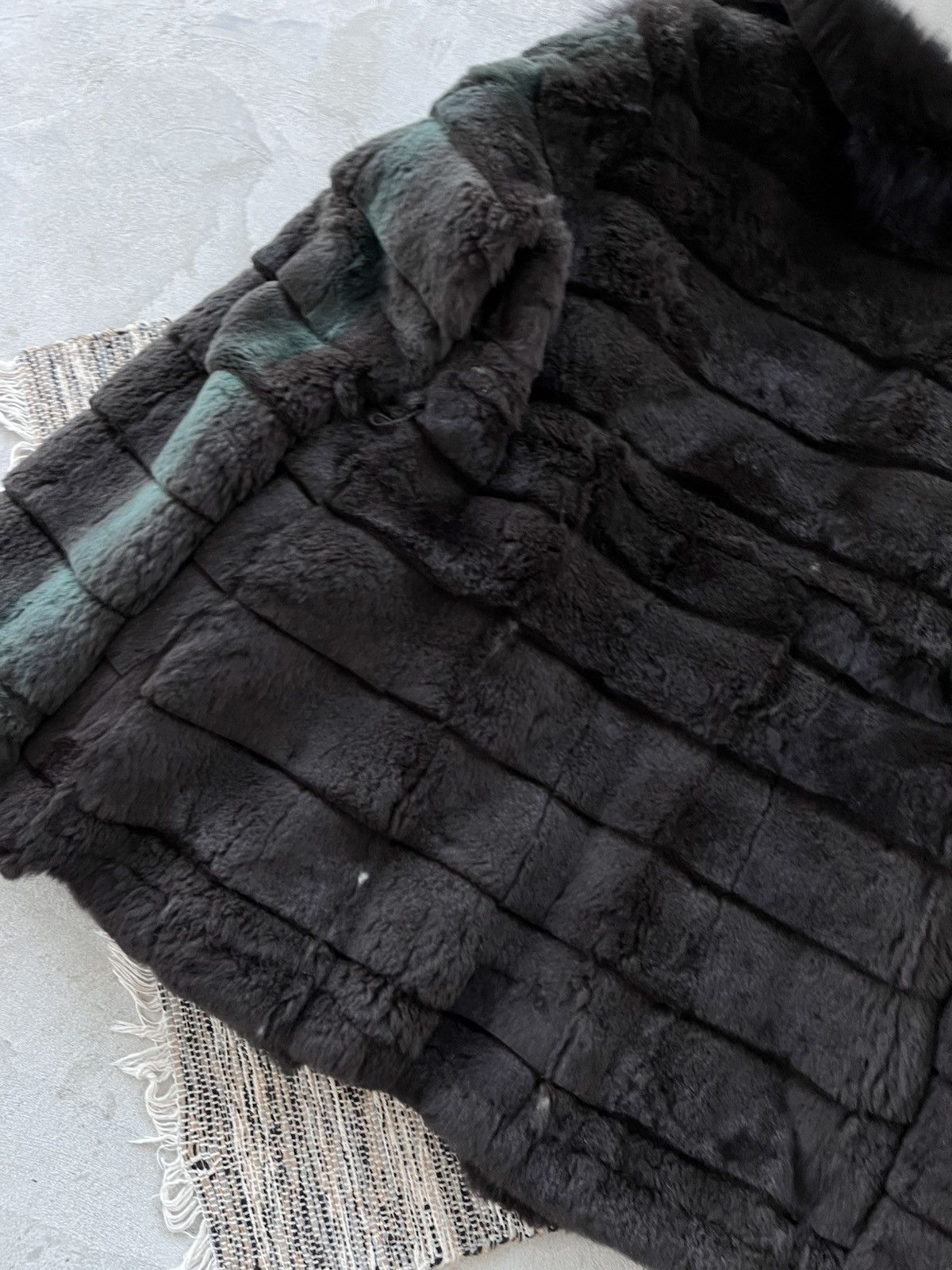 Japanese Brand Vintage Lynx Fur Coat Avantgarde Y2K Dark Grey Green Tint Size M / US 6-8 / IT 42-44 - 17 Thumbnail