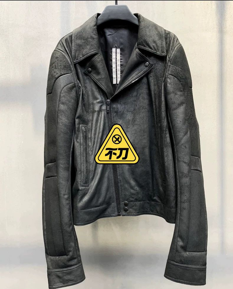 Rick Owens Rick owens 21 s Sheepskin Burnt Panel Biker Jacket Size US XS / EU 42 / 0 - 1 Thumbnail