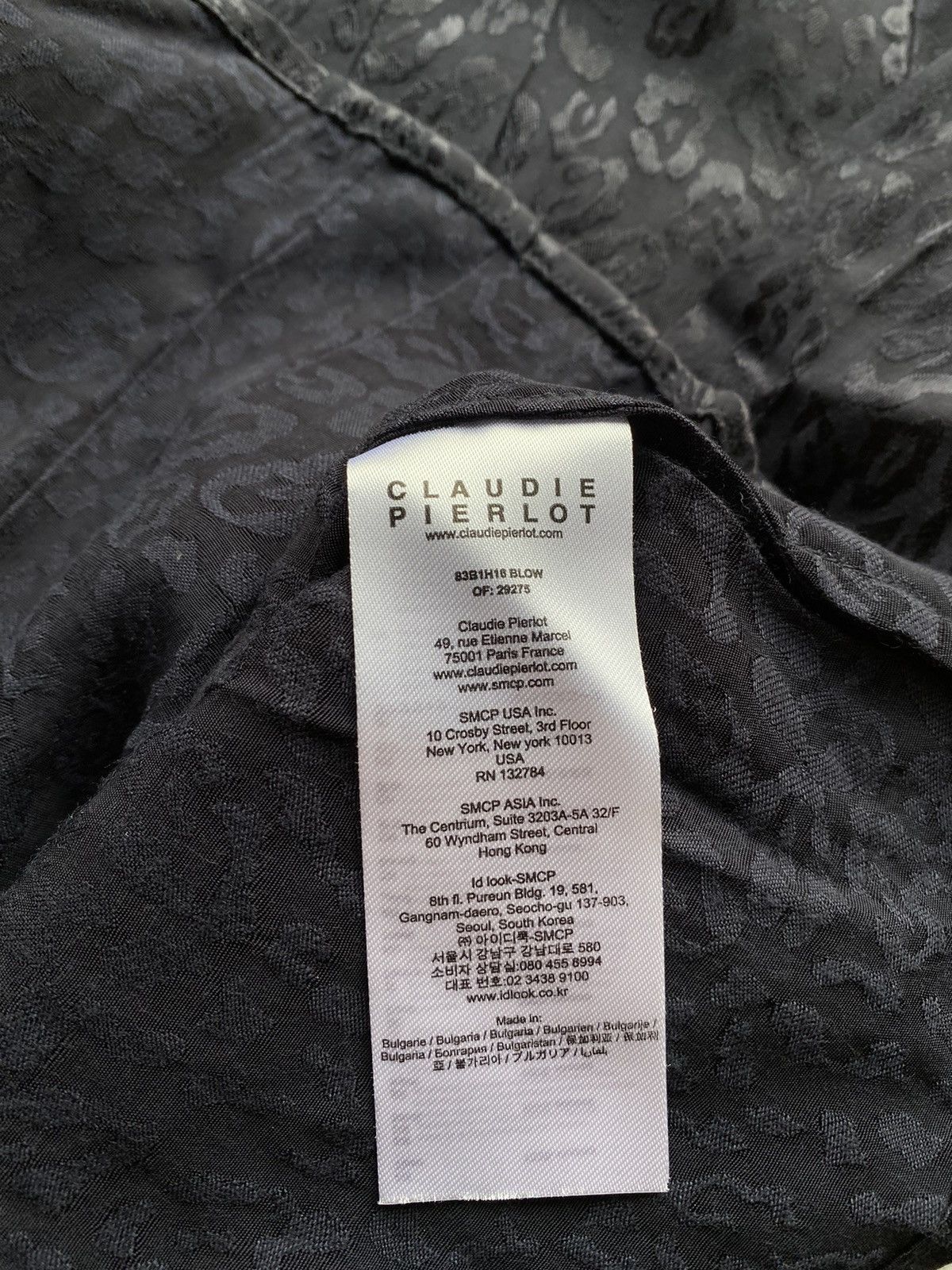 Other Rare Claudie Pierlot Viscose Black Polo Multilogo Blouses Size XS / US 0-2 / IT 36-38 - 6 Thumbnail