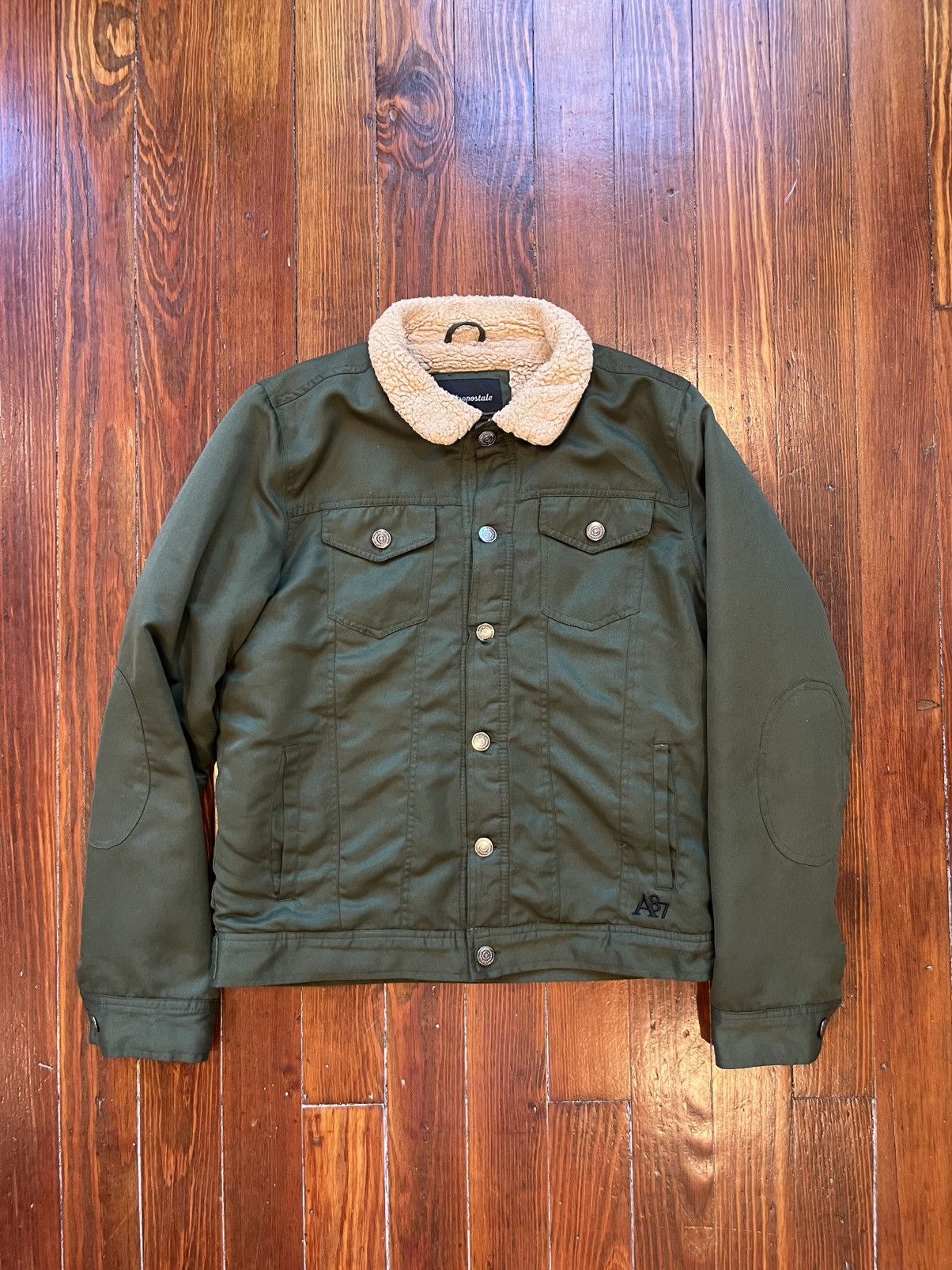 Aeropostale Aeropostale Sherpa Collar Jacket Men’s Button Up Workwear Size US M / EU 48-50 / 2 - 1 Thumbnail