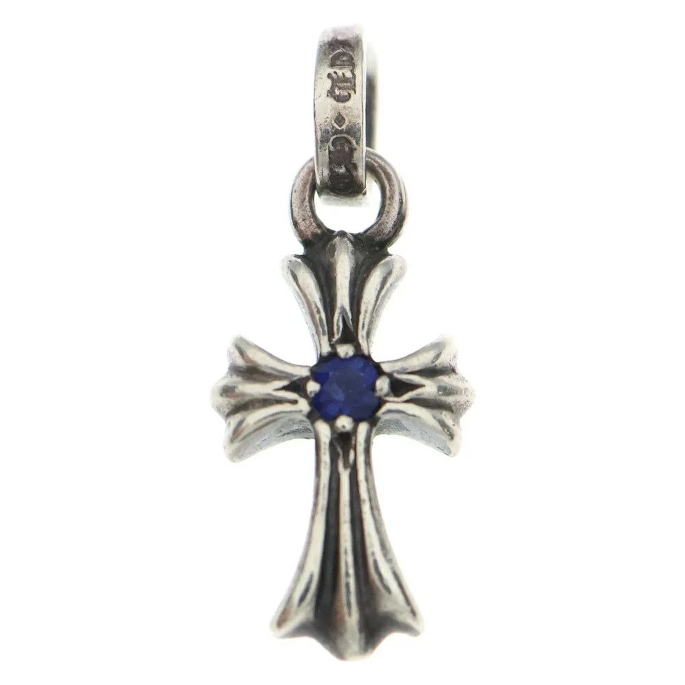 Chrome Hearts Chrome Hearts Pave Sapphire Baby Fat Cross Size ONE SIZE - 1 Thumbnail