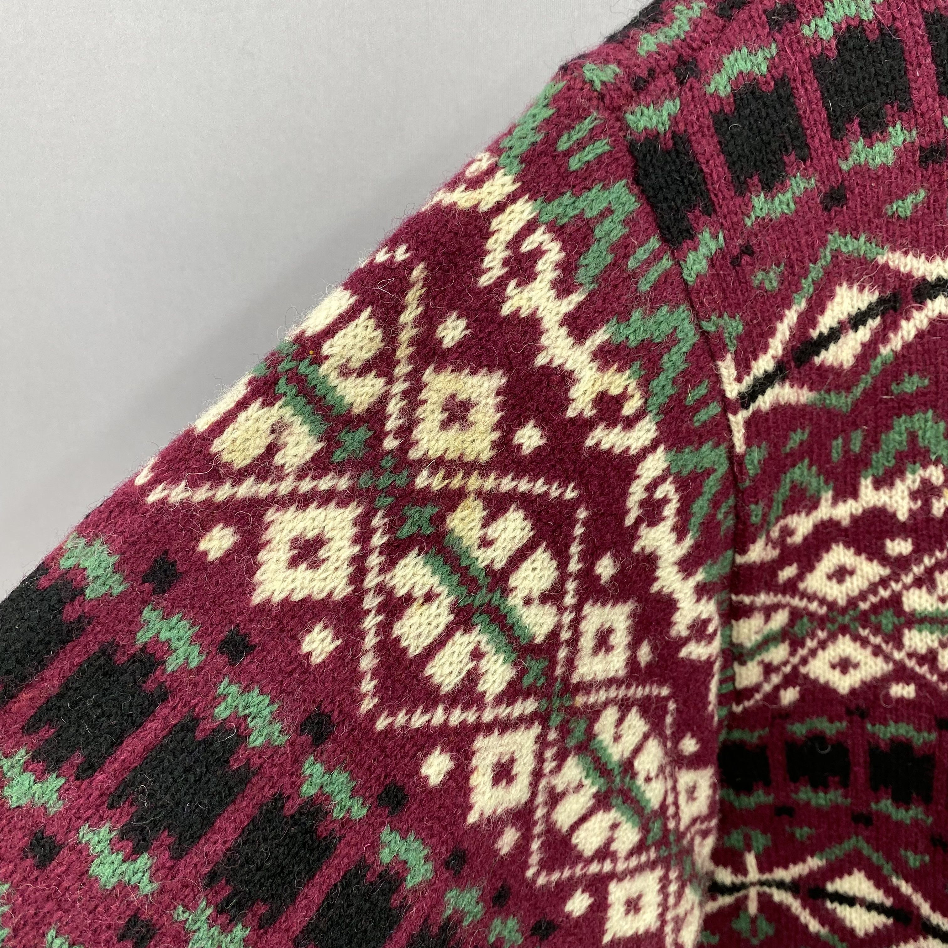 Japanese Brand Vintage North Field Knit Wool Sweater Fair Isle Pullover Size US S / EU 44-46 / 1 - 8 Thumbnail