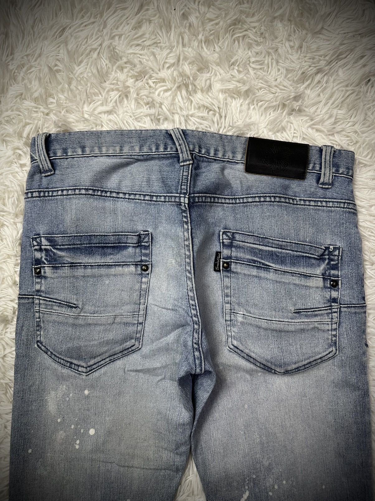 Tornado Mart 💥rare💥 TORNADO MART paint splatter flare punk denim jeans Size US 32 / EU 48 - 9 Thumbnail