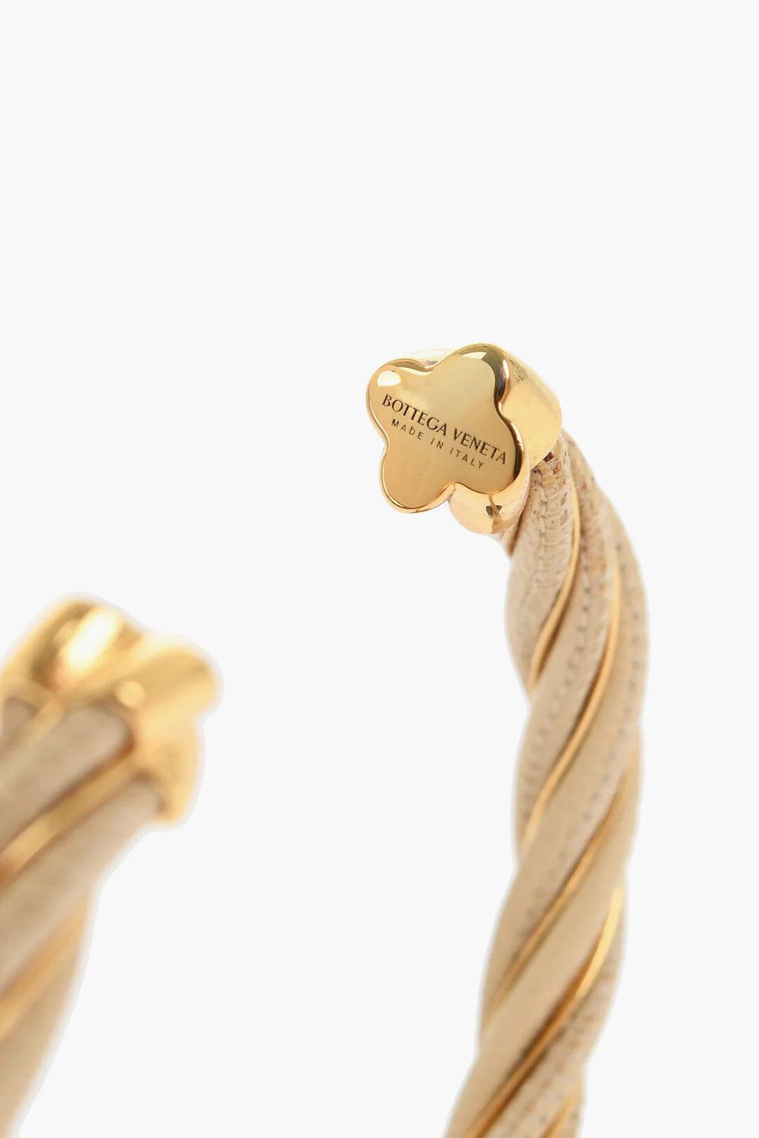 Bottega Veneta og1mm0426 Size: OS / Nappa Leather Bangle in Beige Size ONE SIZE - 3 Thumbnail