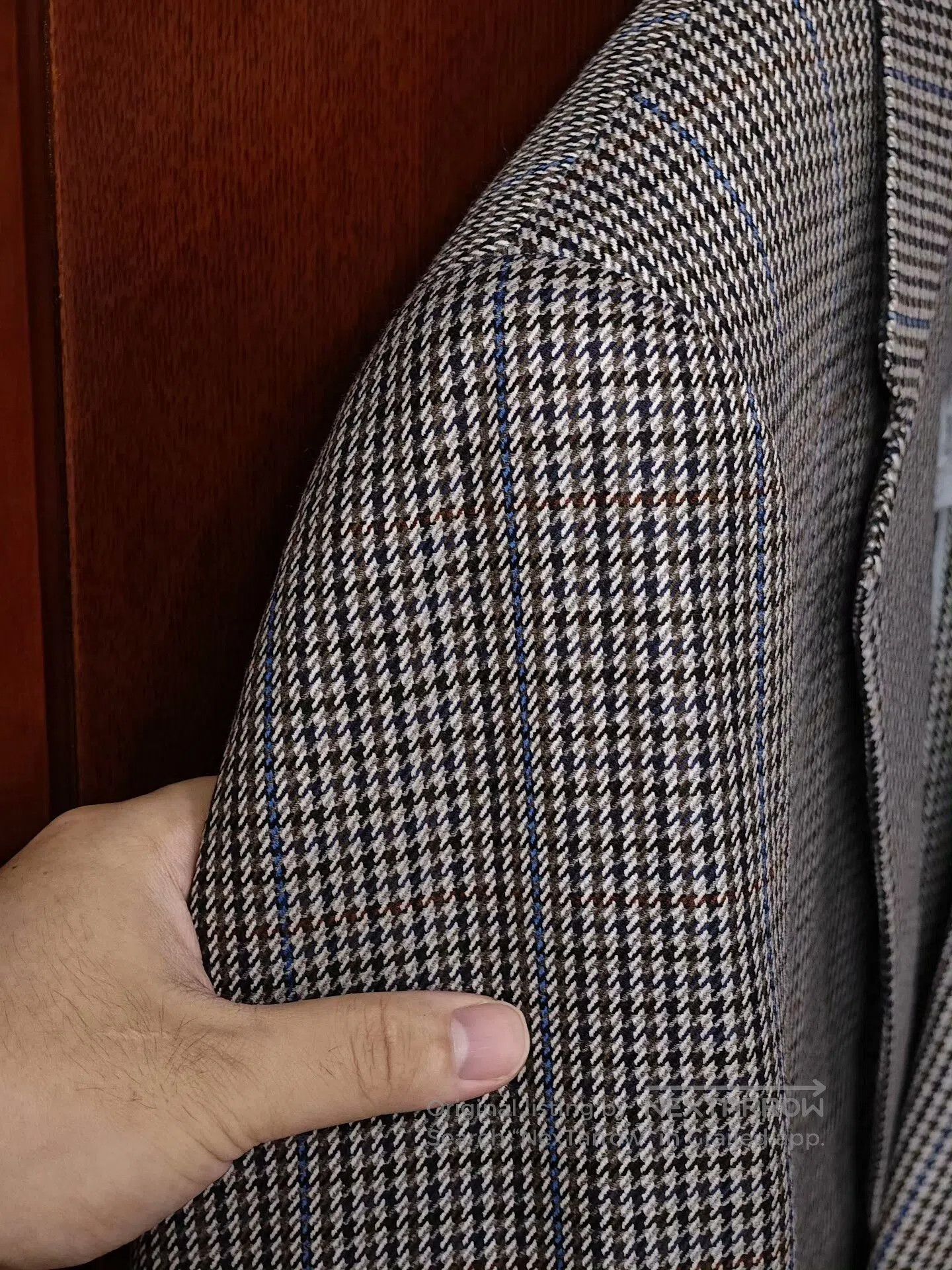 Holland & Sherry Custom Holland Sherry Gray Houndstooth Suit. Size US M / EU 48-50 / 2 - 3 Thumbnail