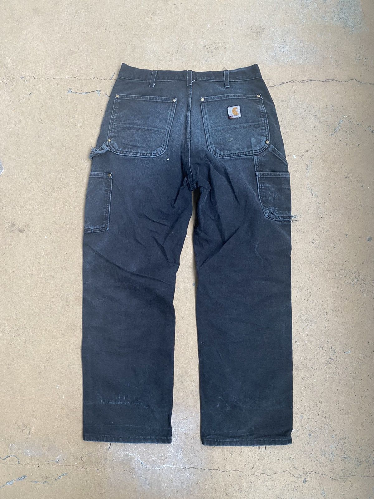 CRAZY distressed Carhartt double knee made in USA