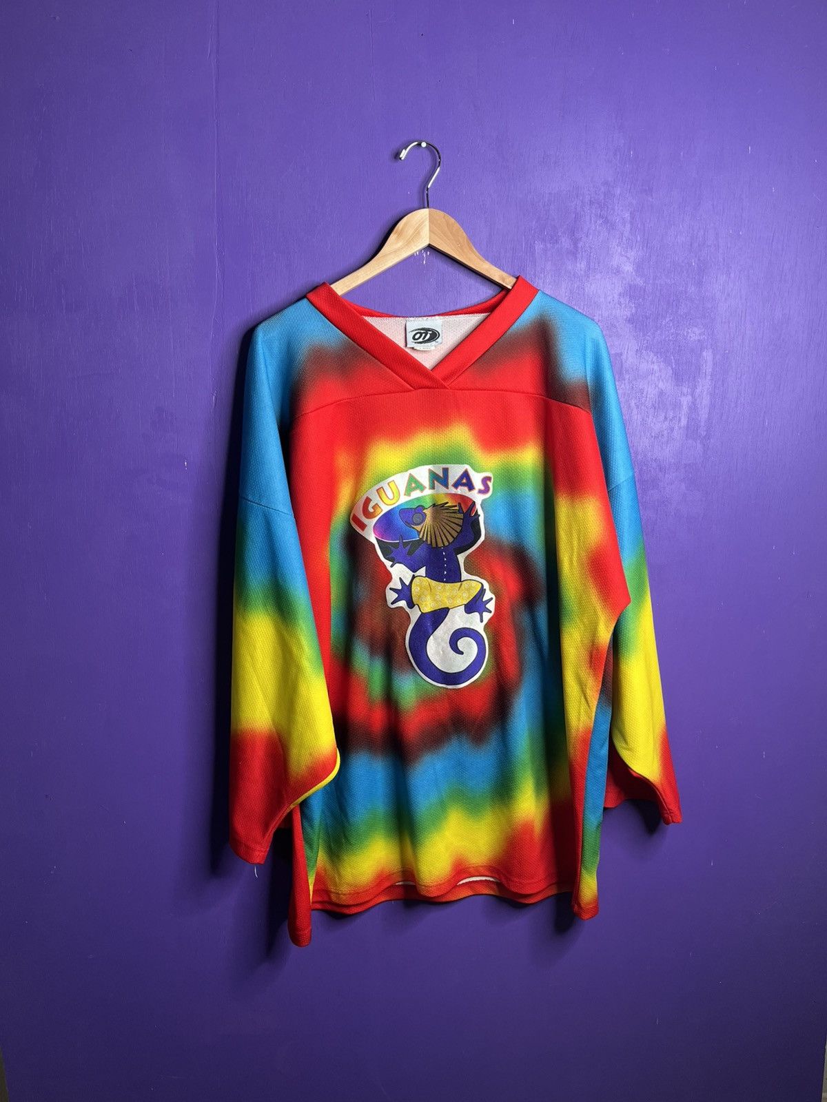 NHL × Vintage Vintage 90s San Antonio iguanas tie dye jersey Size US XL / EU 56 / 4 - 1 Thumbnail