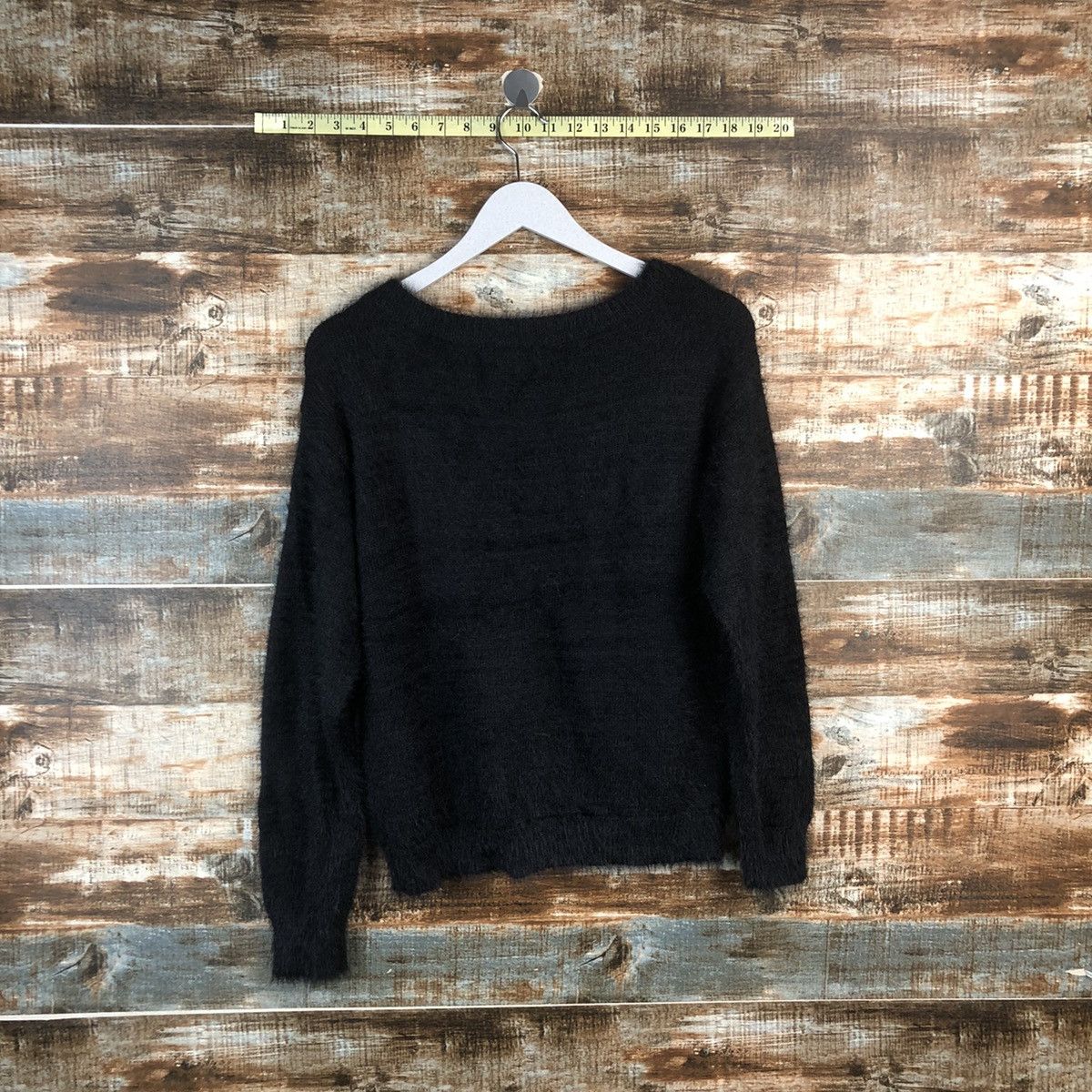 Homespun Knitwear DL Marble Waltz Black fur shaggy mohair Knitwear #C023 Size US M / EU 48-50 / 2 - 11 Thumbnail