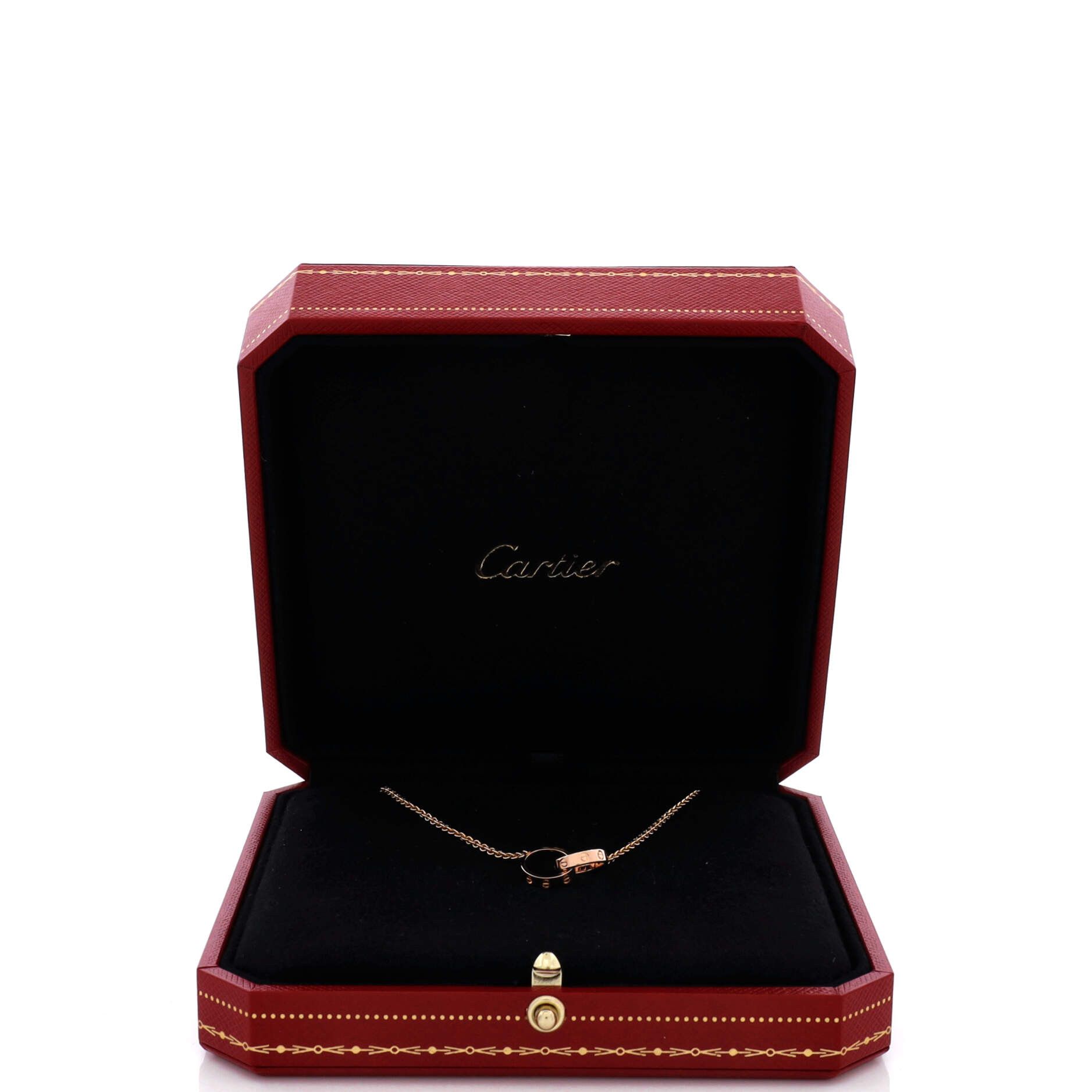 Cartier Love Interlocking Necklace 18K Rose Gold Size ONE SIZE - 1 Thumbnail