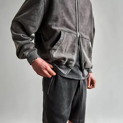 Japanese Brand Streetwear Retro High Street Washed Zip Up Hoodie y2k Size US L / EU 52-54 / 3 - 5 Thumbnail