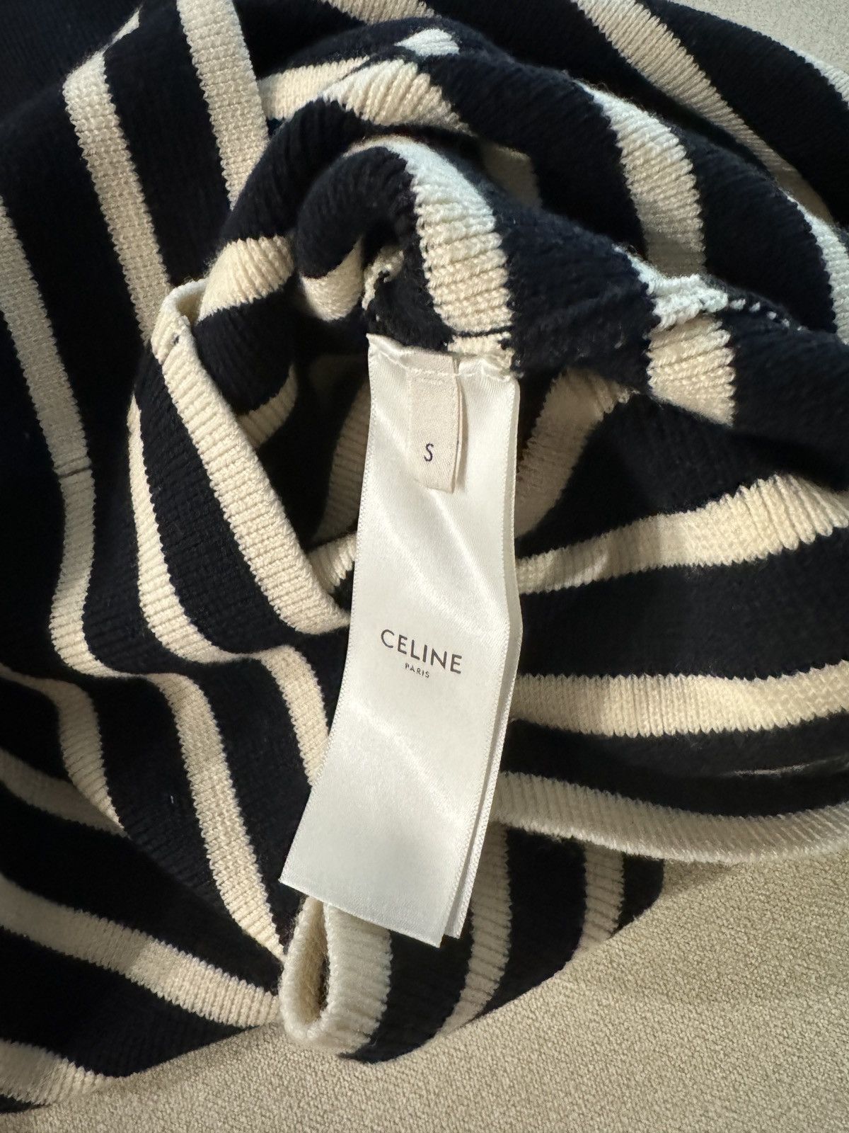 Celine Breton Stripe Crew Neck Knit Size US S / EU 44-46 / 1 - 5 Thumbnail