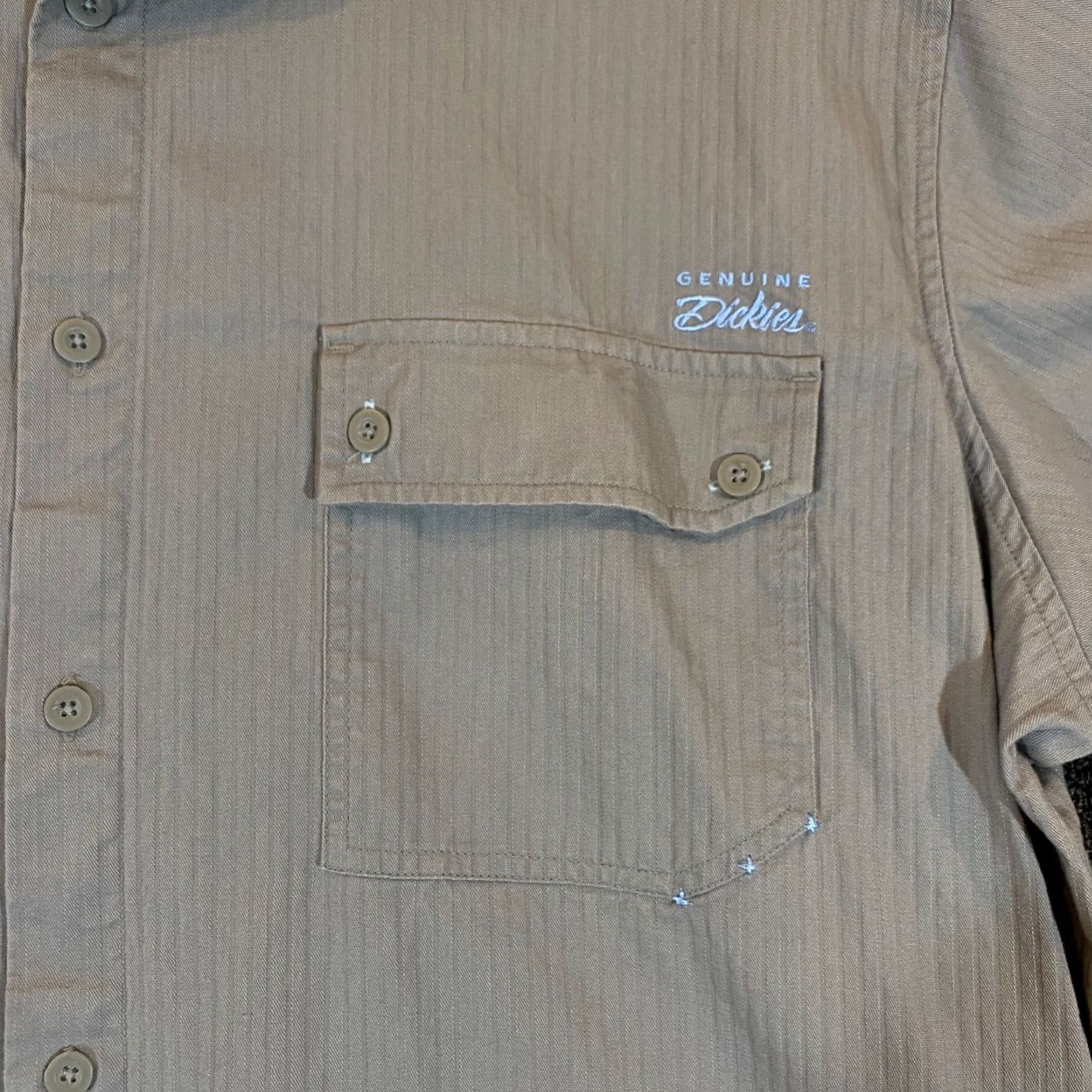Dickies Dickies Shirt Mens 3XL Gray Button Up Chest Pocket Outdoors S/S Button-Up Casual Workwear Regular Men X-Large Size US XXL / EU 58 / 5 - 3 Thumbnail