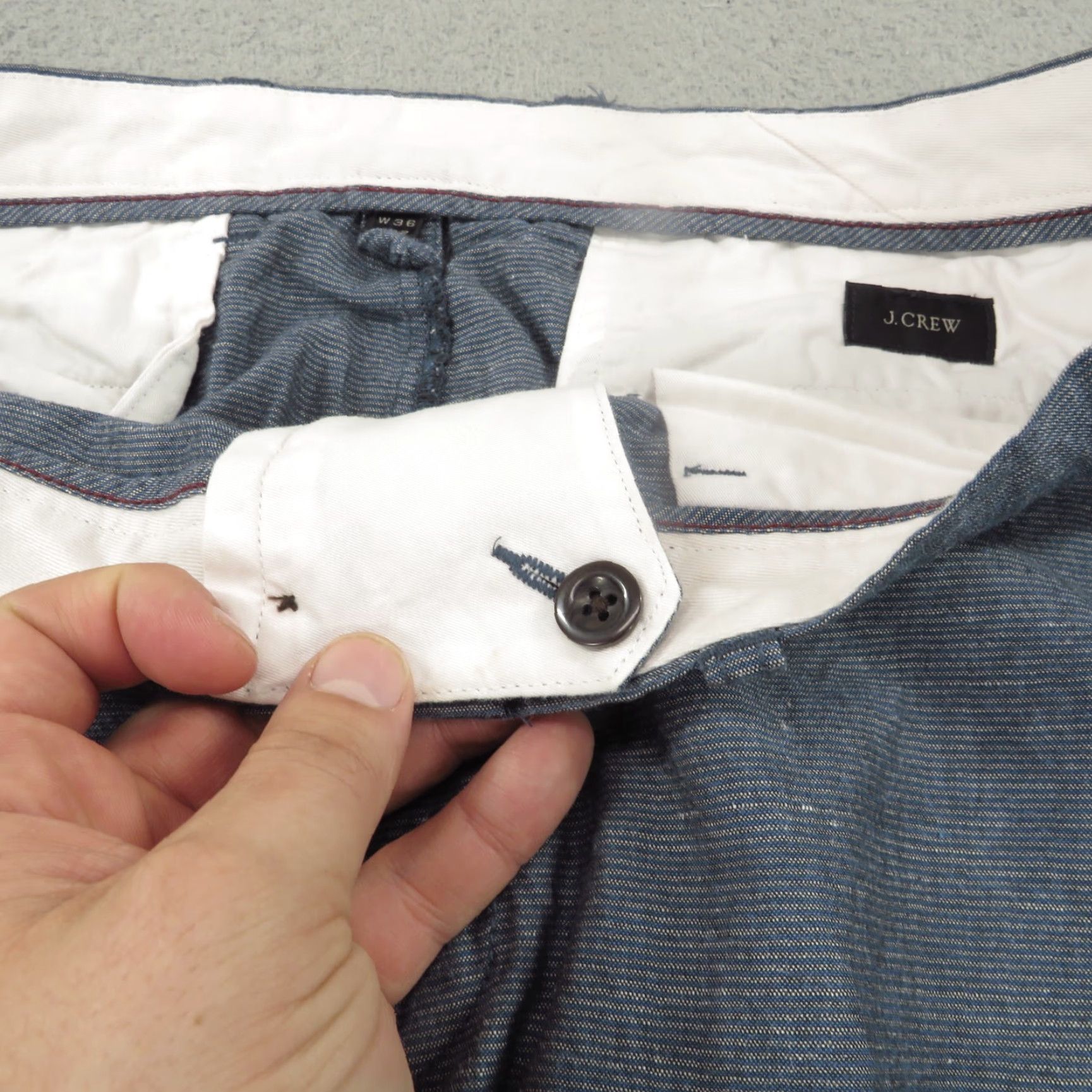J.Crew J.CREW Pants Mens 36x32 Slim Fit Linen 5-Pocket Chino Beach Preppy 484 Summer Size US 36 / EU 52 - 6 Thumbnail