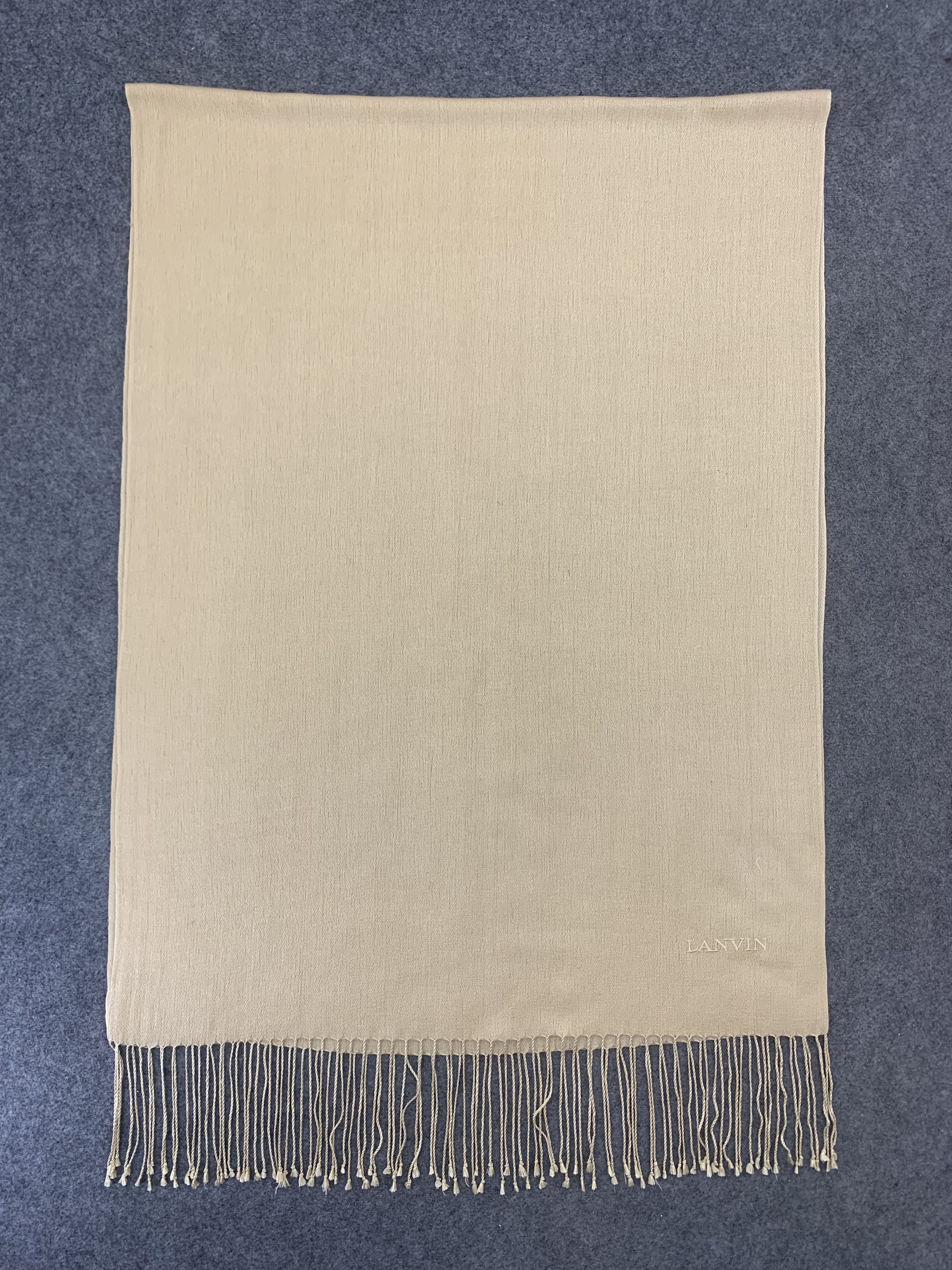 Lanvin Lanvin Scarf Cashmere Silk Muffler Neck Wrap BL2125 Size ONE SIZE - 2 Thumbnail