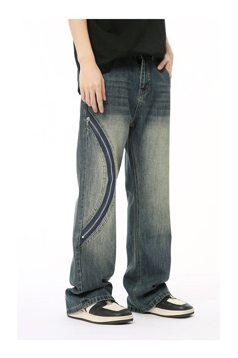 Japanese Brand × Jean American street side zipper stitching designer jeans for men Size US 32 / EU 48 - 3 Thumbnail