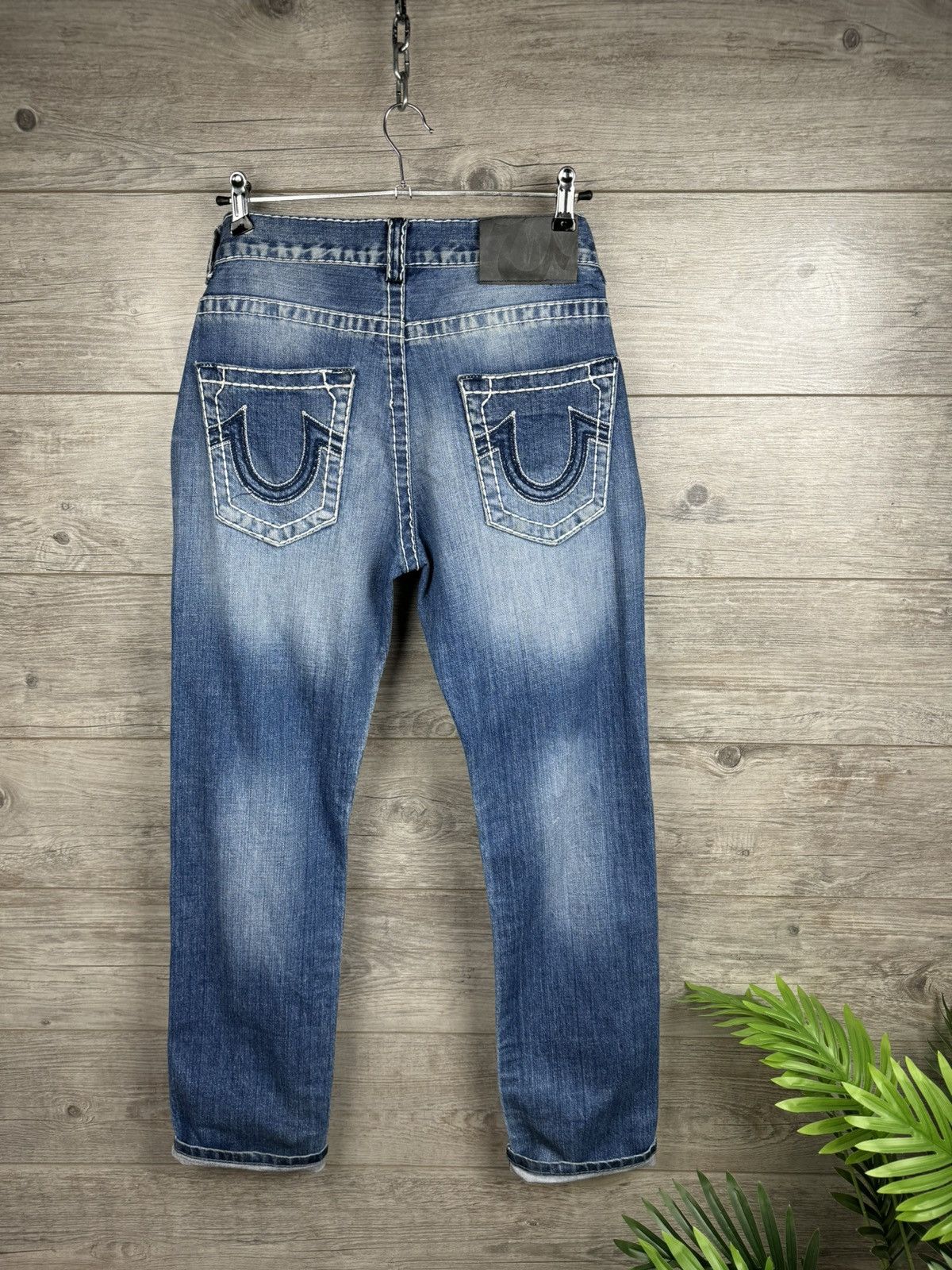 TRUE RELIGION VINTAGE BIG LOGO Y2K JAPANESE JEANS SIZE 33