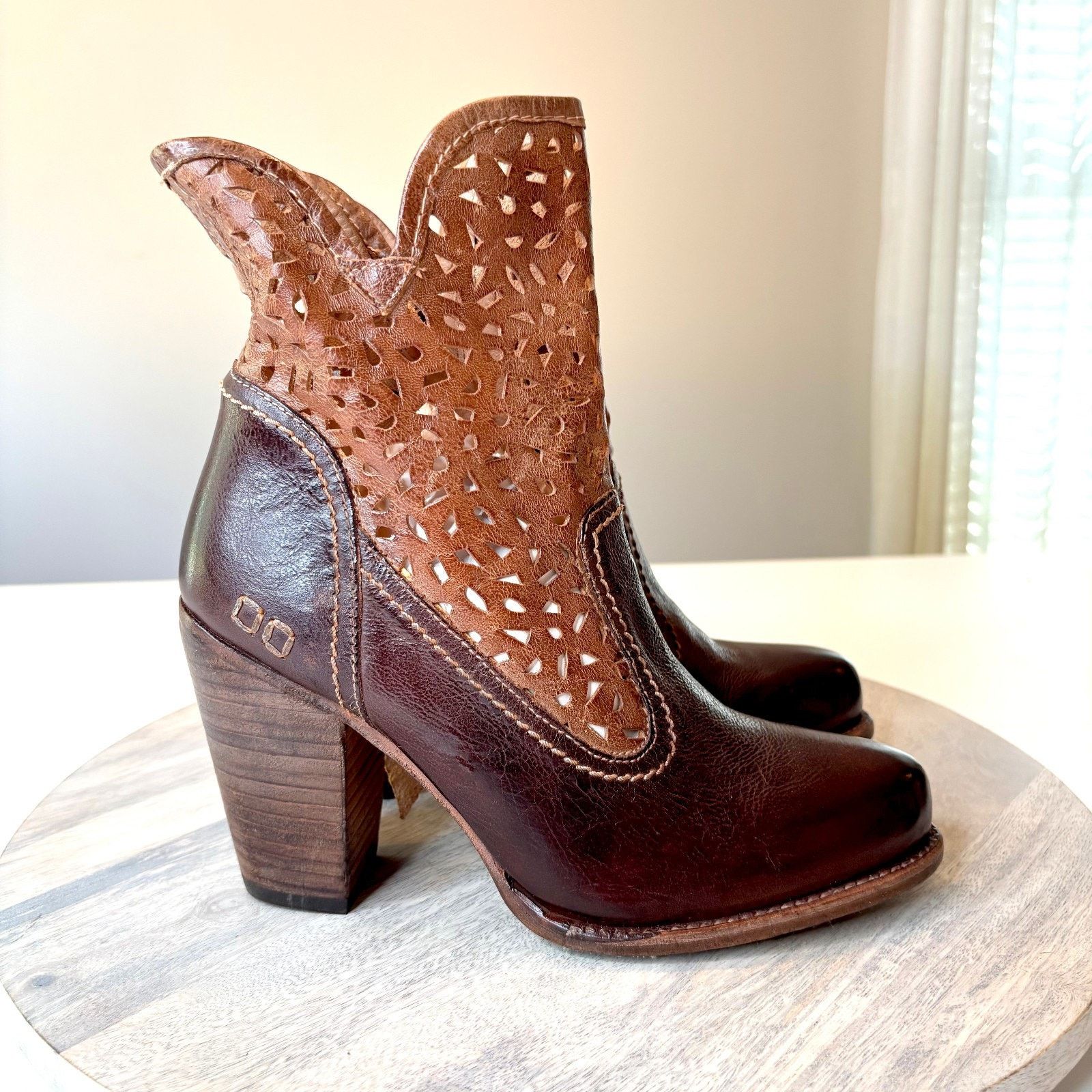 Bed Stu Bed Stu Leather Ankle Boots Laser Cut Rustic Women's 8.5 Size US 8.5 / IT 38.5 - 3 Thumbnail