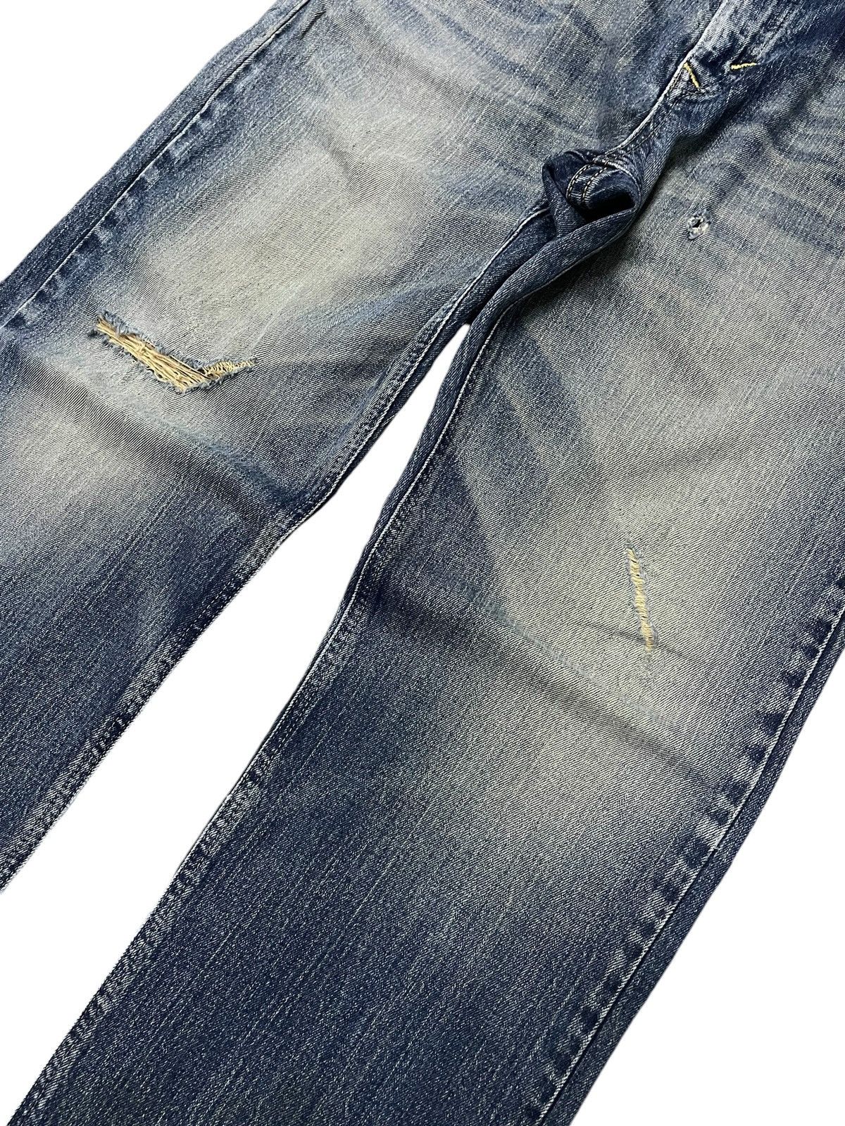 Edwin × If Six Was Nine × Vintage Edwin XV 404 Mud Wash Leather Trimmed Loose Jeans Size US 32 / EU 48 - 4 Thumbnail