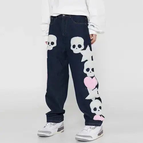 Japanese Brand × Jean Skull and Stars Embroidery Jeans Size US 34 / EU 50 - 3 Thumbnail