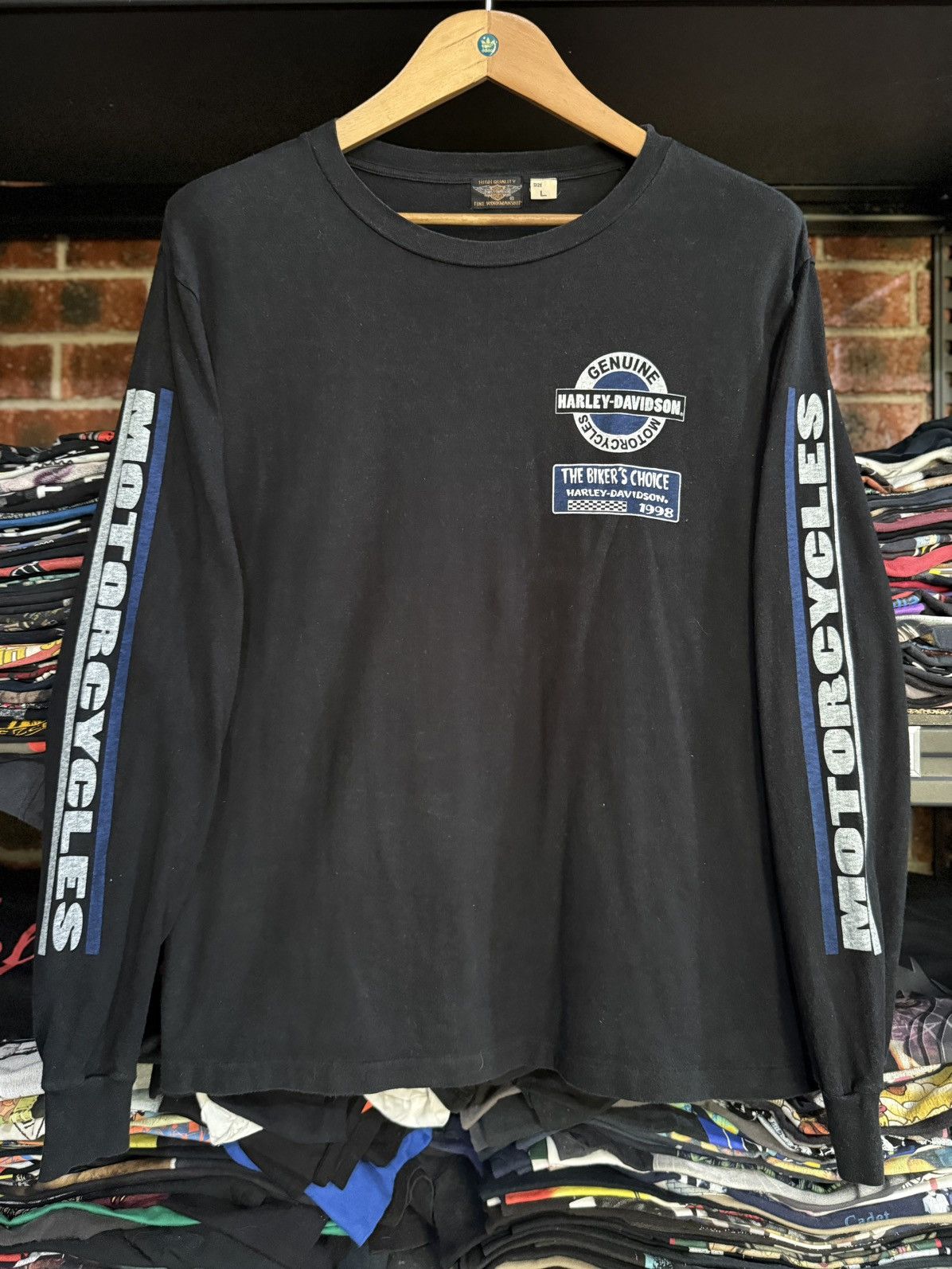 Harley Davidson Vintage 90s Harley Davidson Fit The Biker’s Choice Faded Tee Size US L / EU 52-54 / 3 - 2 Thumbnail