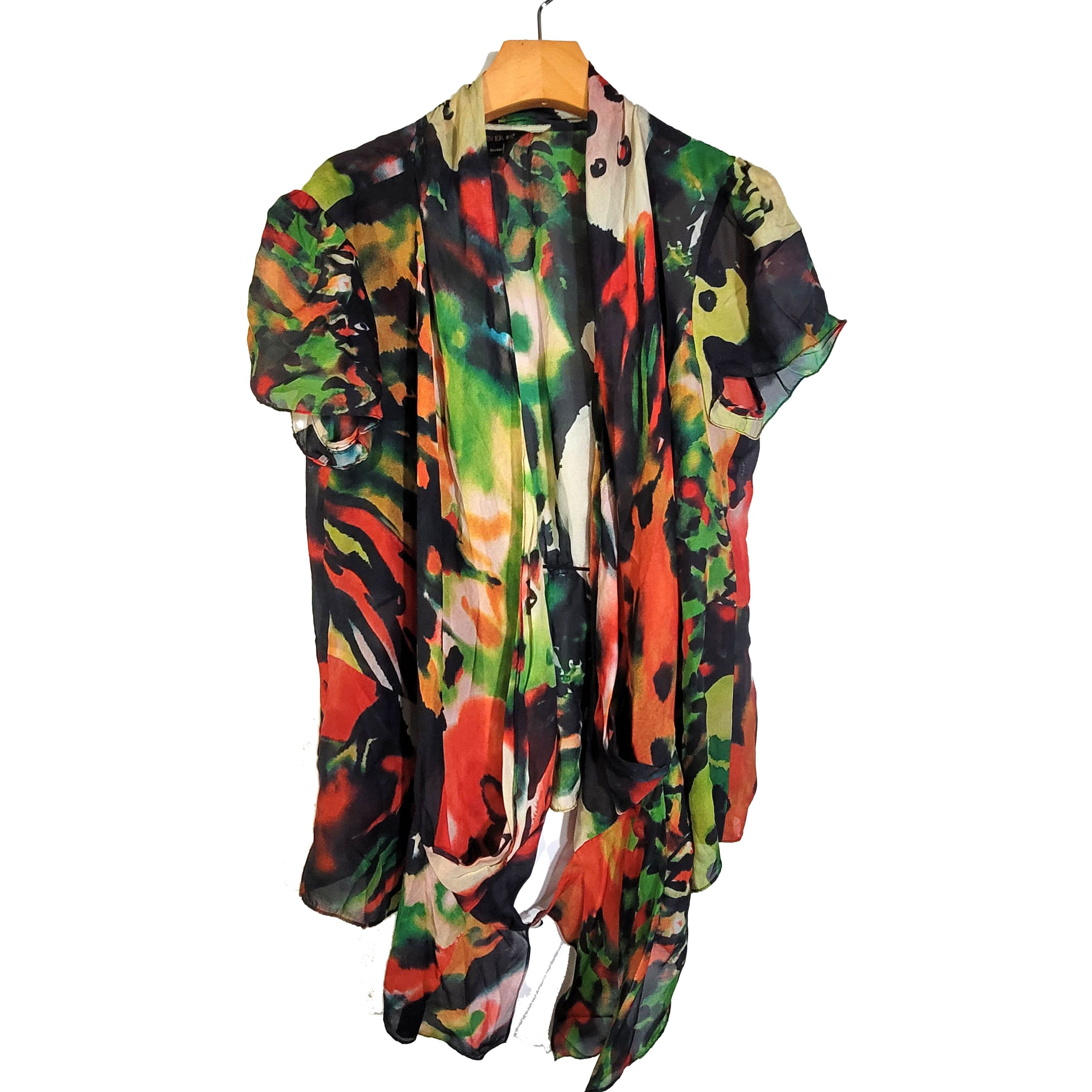 Other Women's 100% chiffon Silk Short Sleeve Shirt Cape SAB048 Size M / US 6-8 / IT 42-44 - 1 Preview