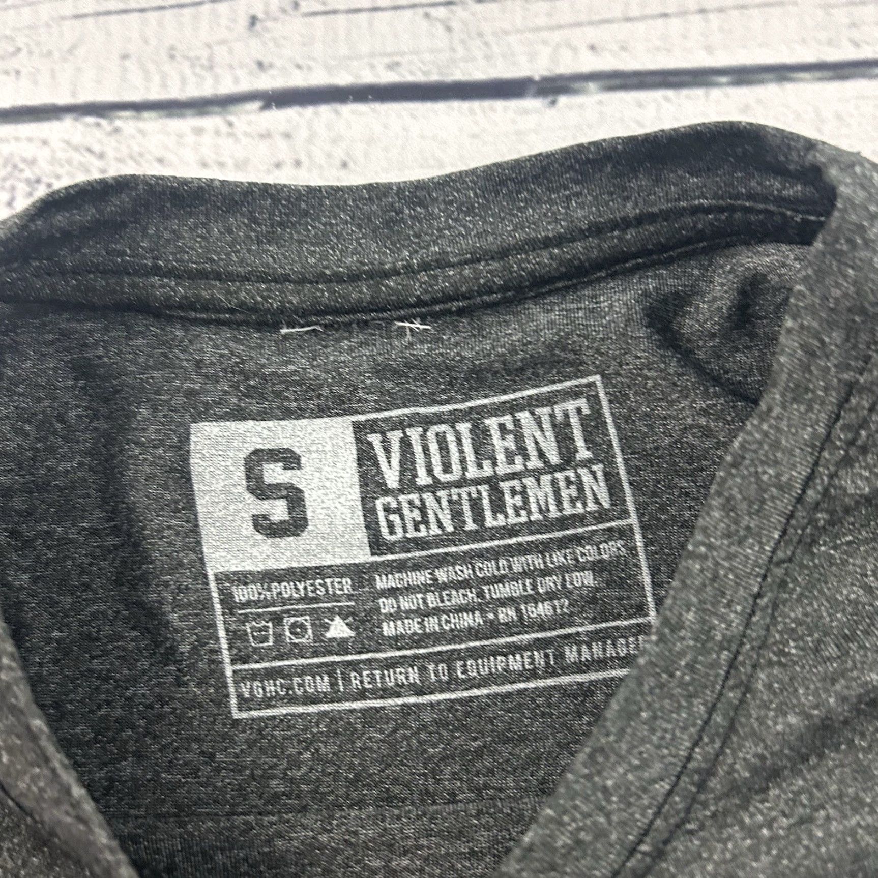 Vintage Violent Gentlemen Hockey Club Short Sleeve Athletic Shirt Mens Small Gray T-Shirt Hockey Activewear Clothing Size US S / EU 44-46 / 1 - 4 Thumbnail
