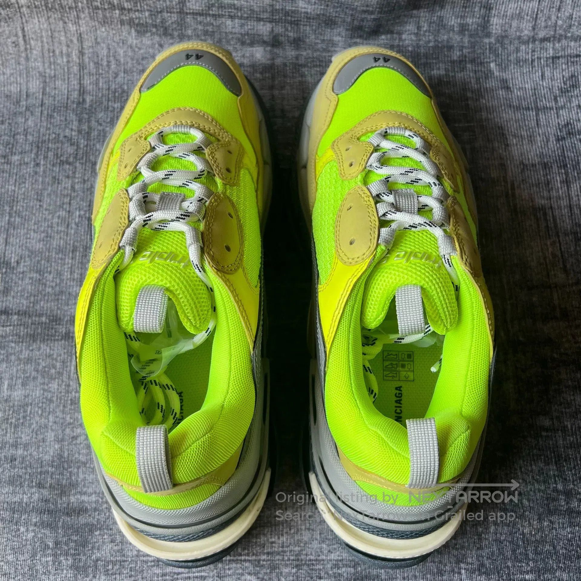 Balenciaga Balenciaga Triple S Sneakers in Neon Yellow/Gray. Size US 10 / EU 43 - 5 Thumbnail