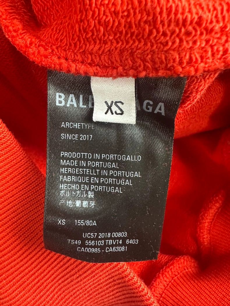 Balenciaga Balenciaga Red Coke Hoodie 2502-Nextarrow Size US XS / EU 42 / 0 - 5 Thumbnail