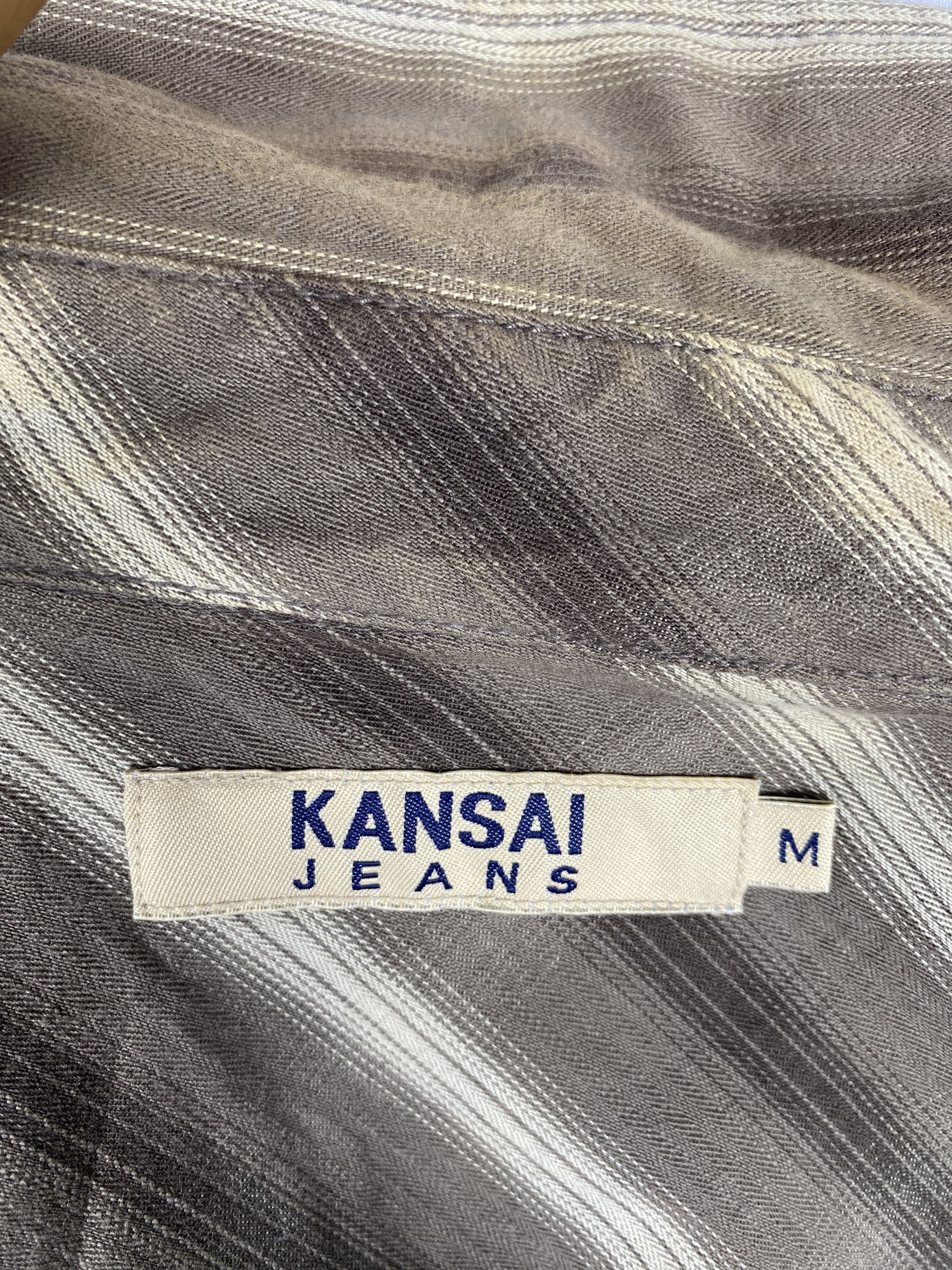 Canvas Vintage Kansai Jeans Striped Double Pocket Long Sleeve Shirt Size US M / EU 48-50 / 2 - 10 Thumbnail