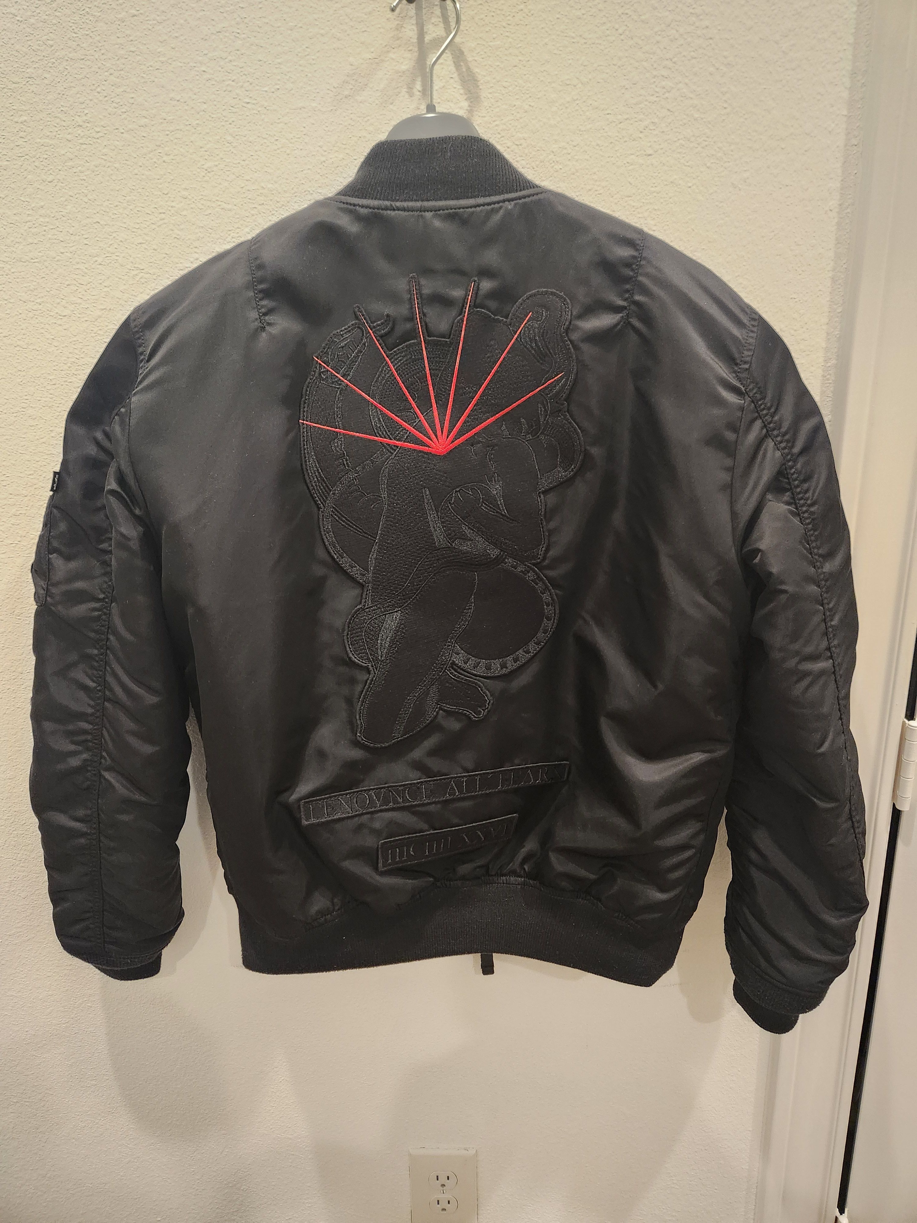 Marcelo Burlon x Alpha Industries Black Bomber Jacket