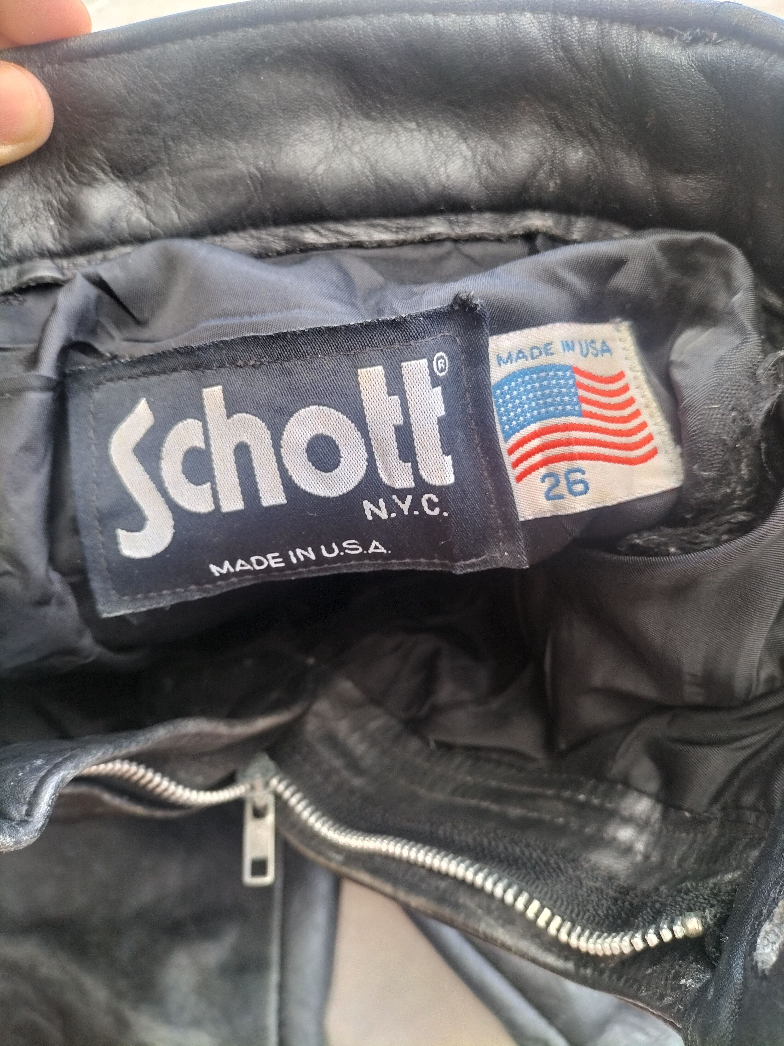 Schott Schott Genuine Leather Leather Pants Vintage Size 26" / US 2 / IT 38 - 10 Thumbnail