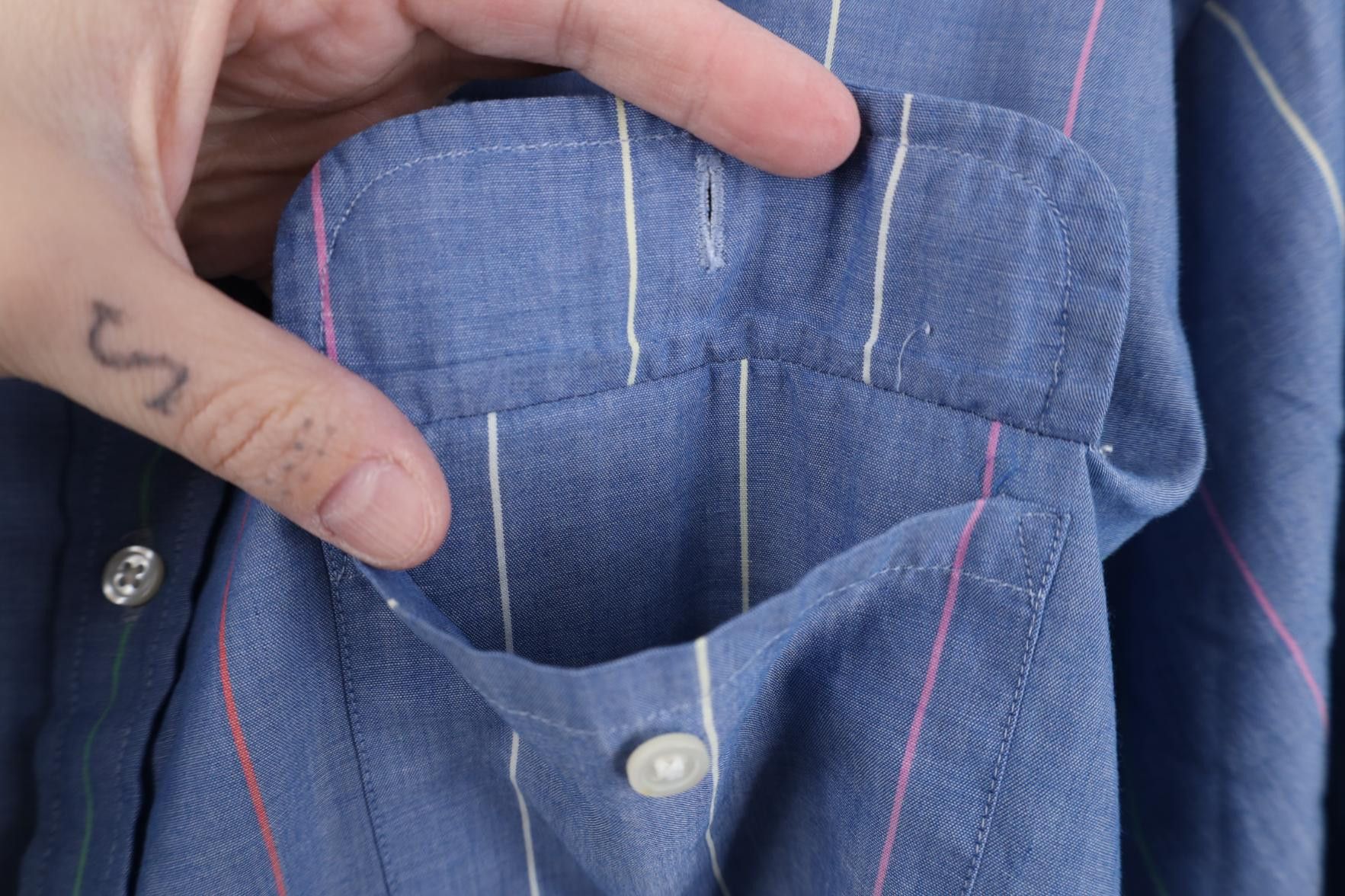 Vintage Vintage 90s Streetwear Tailoring Striped Button Down Shirt Size US L / EU 52-54 / 3 - 5 Thumbnail