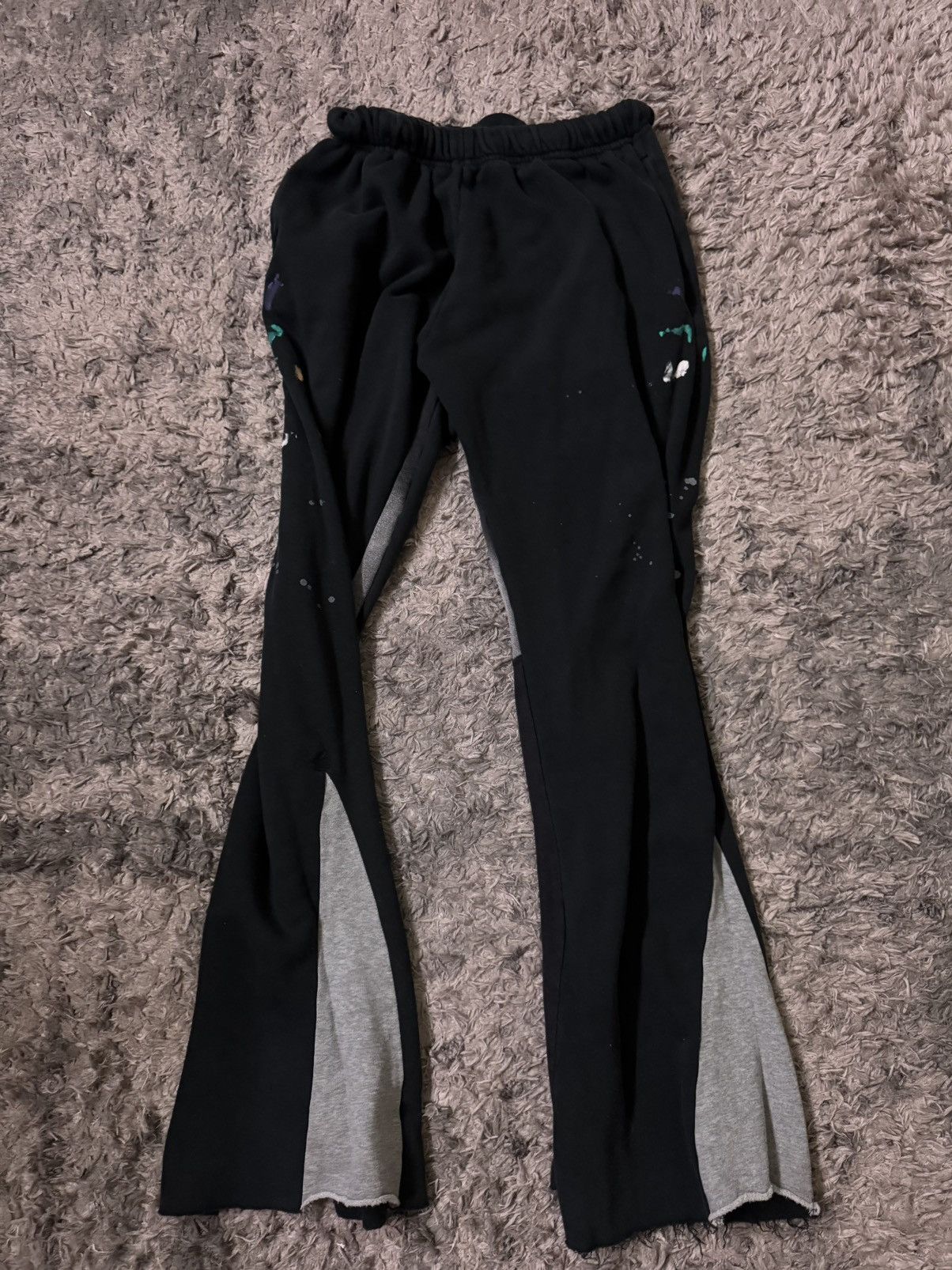 パンツ mnmlLEATHER FLAREDENIM Washed Leather Flare Pants - Black | mnml | shop now